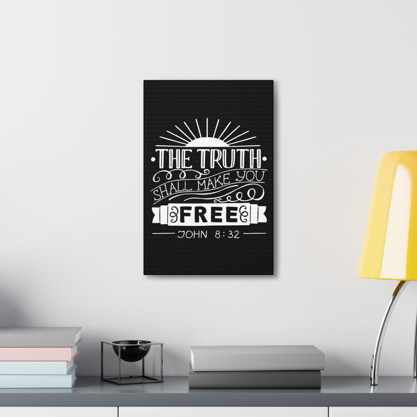 The Truth Shall Make You Free John 8:32 Christian Wall Art Bible Verse Print Ready To Hang