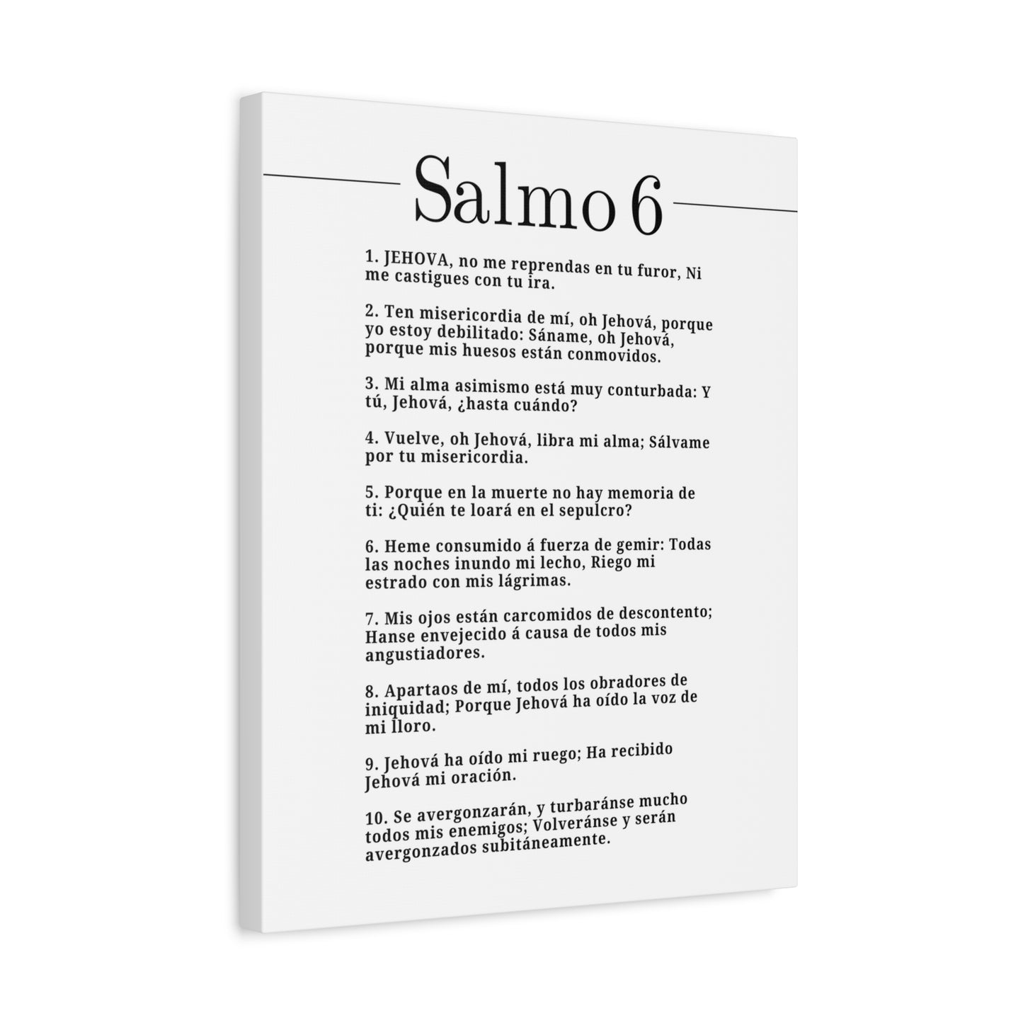 Salmo 6 Impresión De Arte Cristiano en la Pared Lista Para Colgar