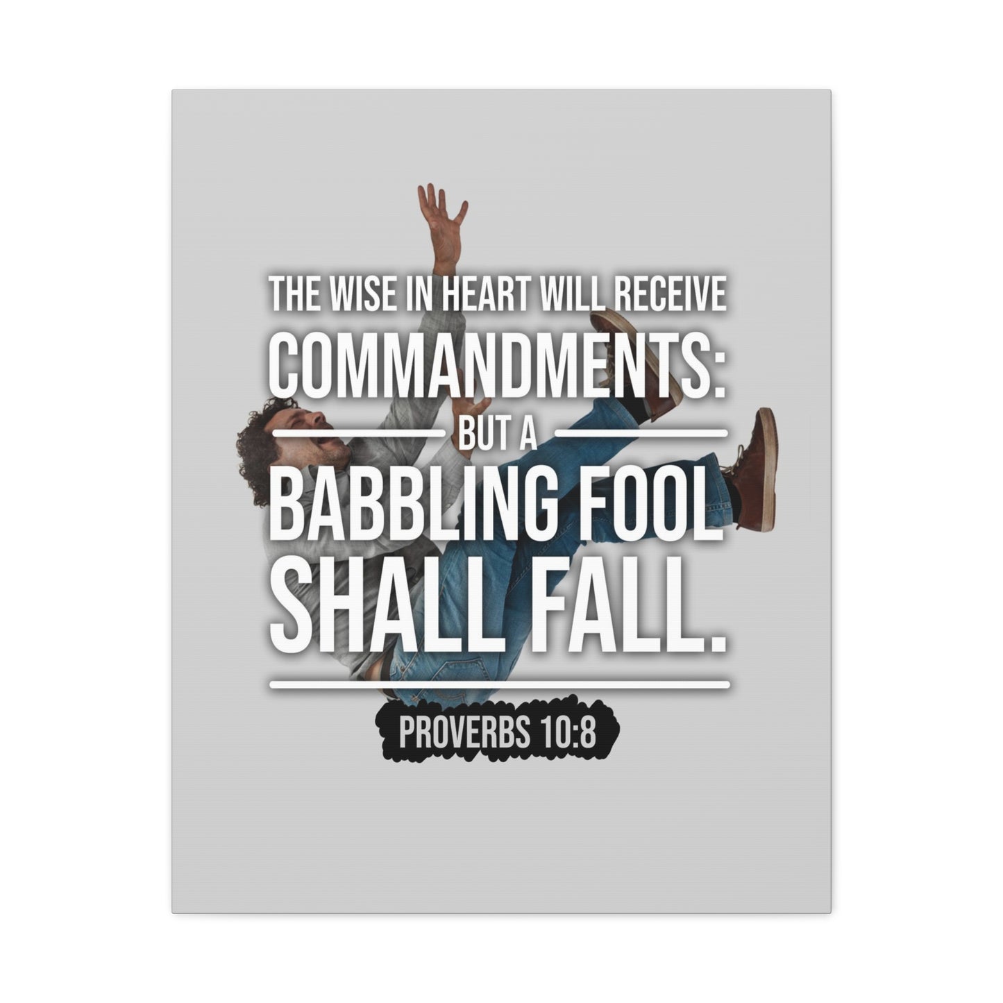 Wise In Heart Proverbs 10:8 Christian Wall Art Bible Verse Print Ready to Hang