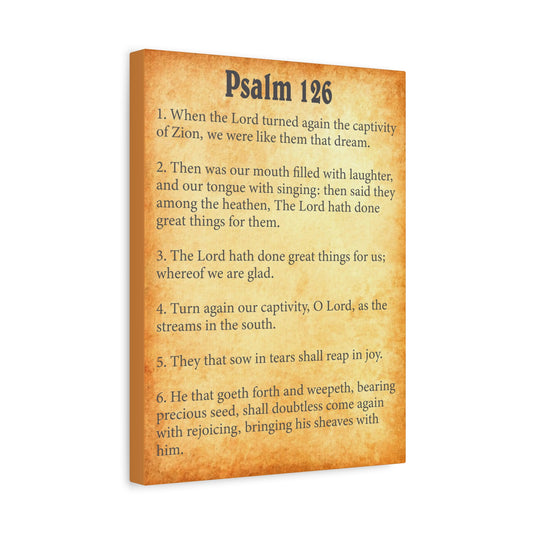 Scripture Walls Psalm 126 Gold Bible Chapter Canvas Christian Wall Art Ready to Hang