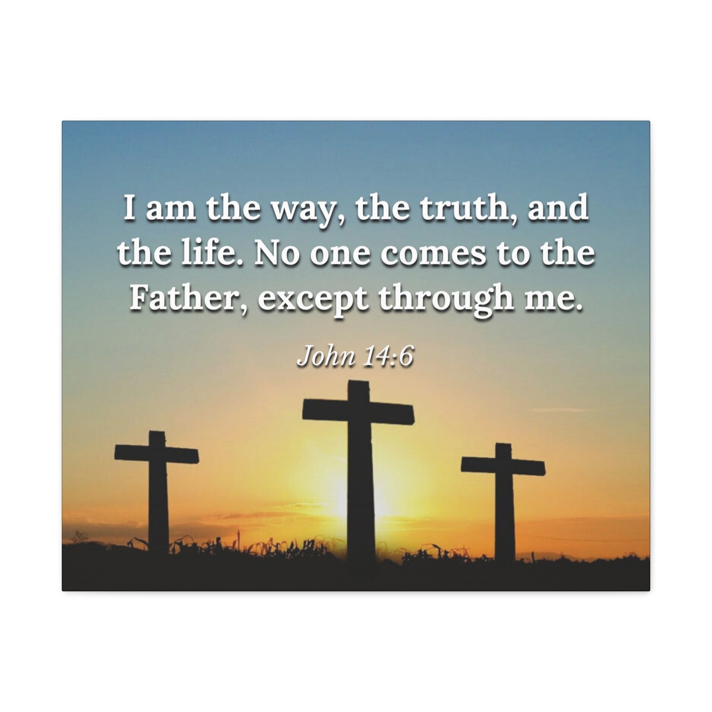 The Way John 14:6 Sunset Christian Wall Art Bible Verse Print Ready to Hang