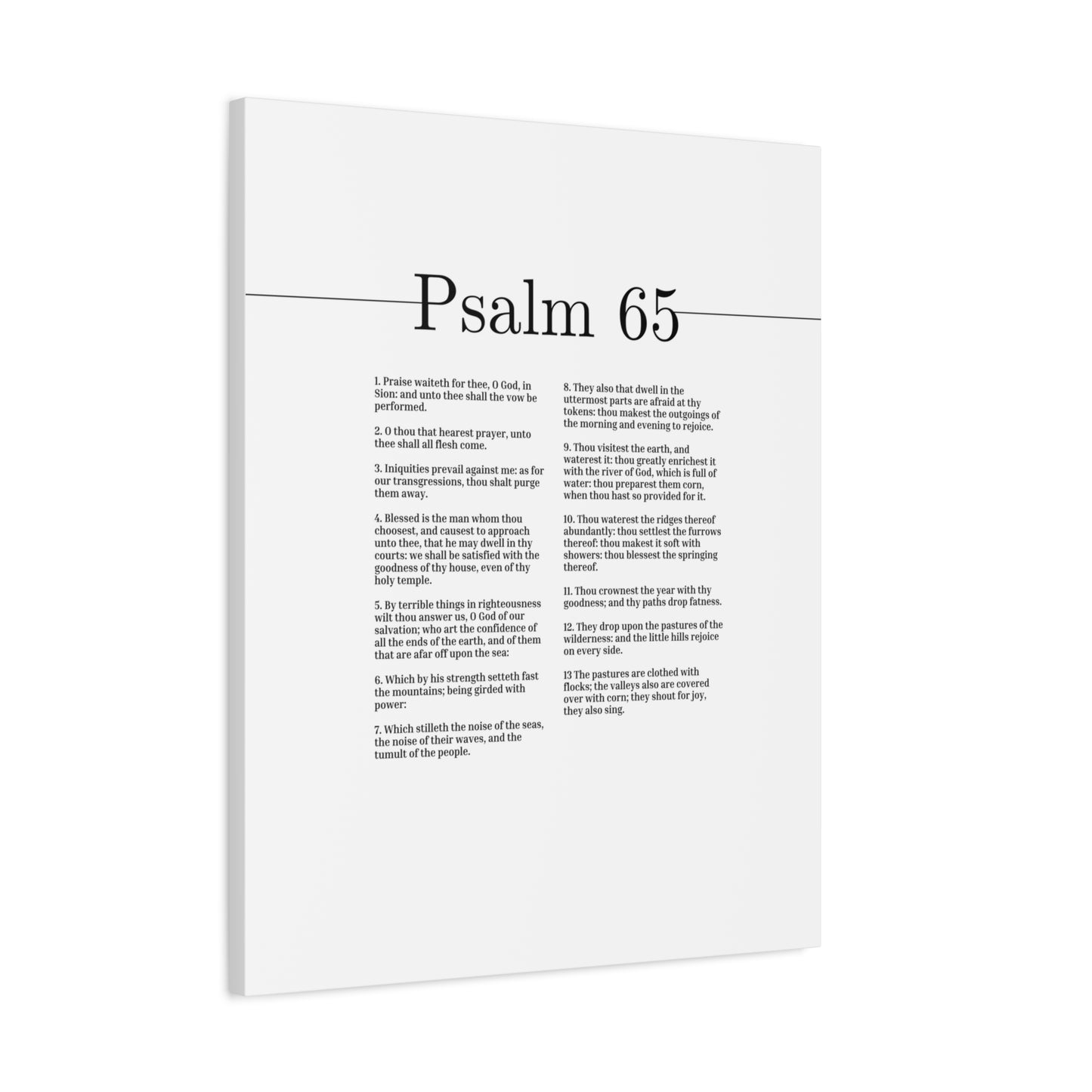 Scripture Canvas O Thou That Hearest Prayer Psalm 65 Christian Wall Art Bible Verse Print Ready to Hang