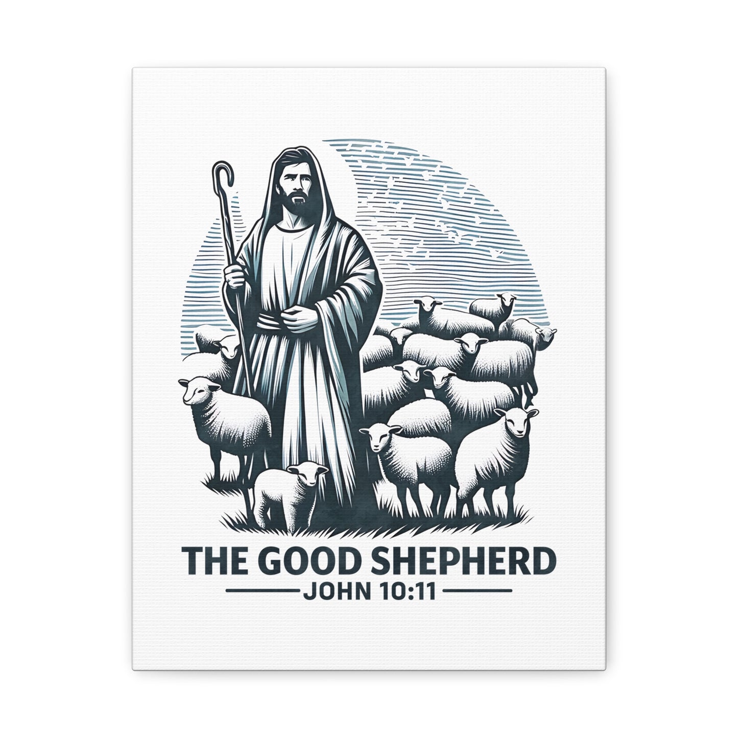 John 10:11 The Good Shepherd Bible Verse Canvas Christian Wall Art Ready to Hang Unframed