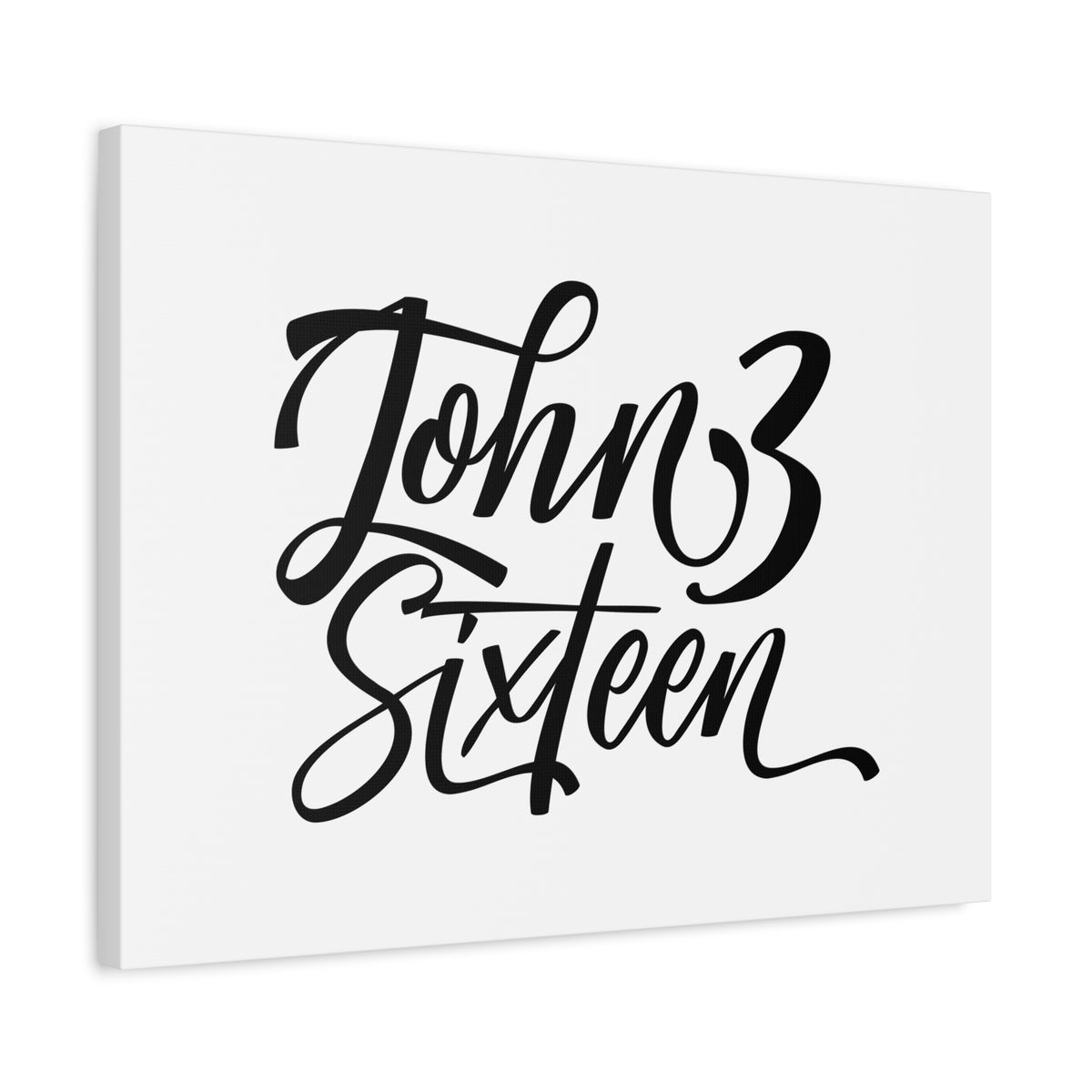 Scripture Canvas John 3:16 Christian Wall Art Bible Verse Print Ready to Hang