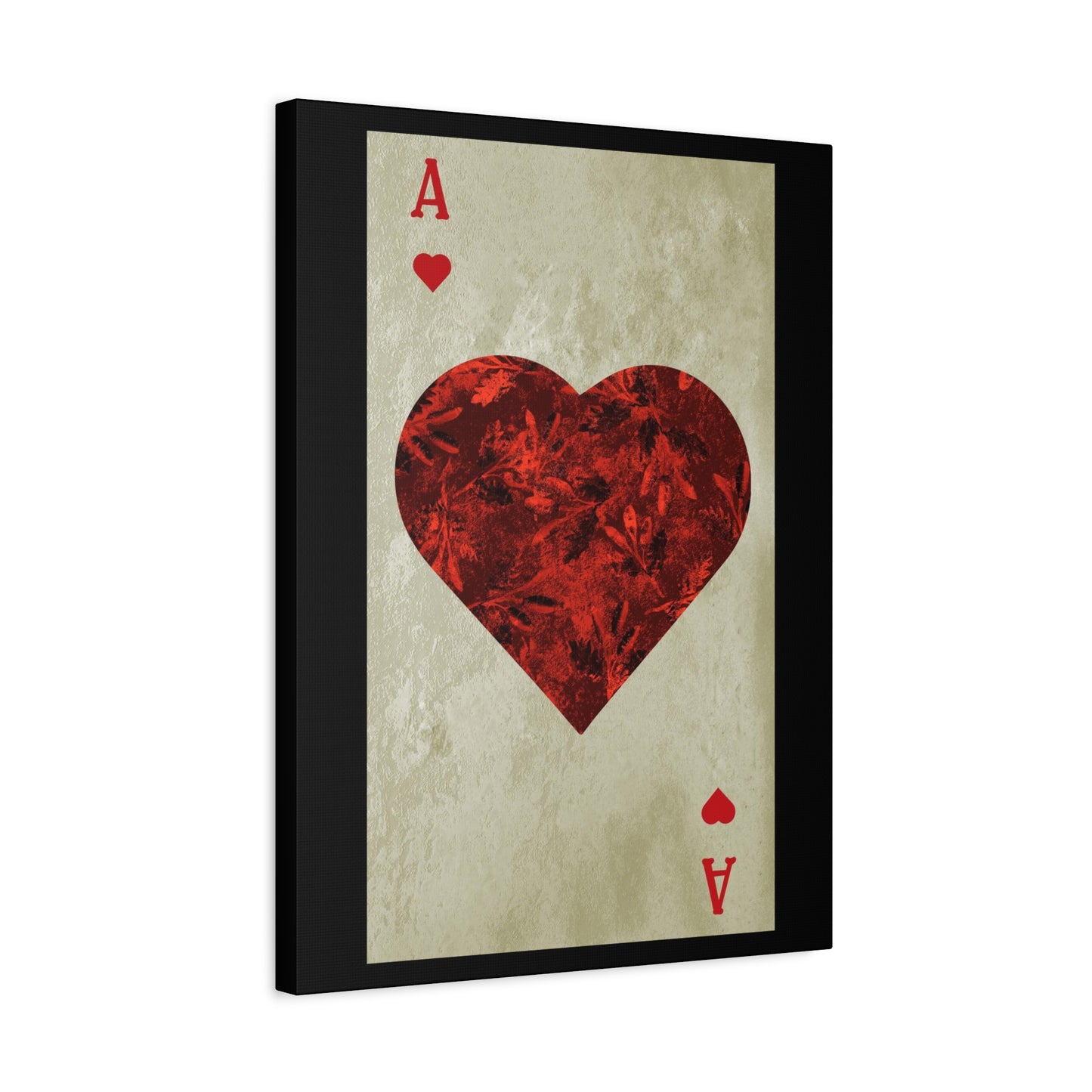 Ace Of Hearts Playing Card Canvas Wall Art for Home Decor Ready-to-Hang