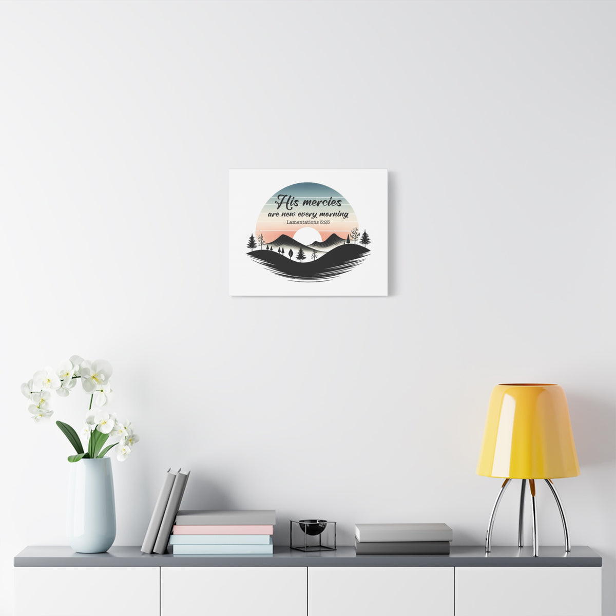 Scripture Walls Lamentations 3:23 New Mercies Bible Verse Canvas Christian Wall Art Ready to Hang Unframed