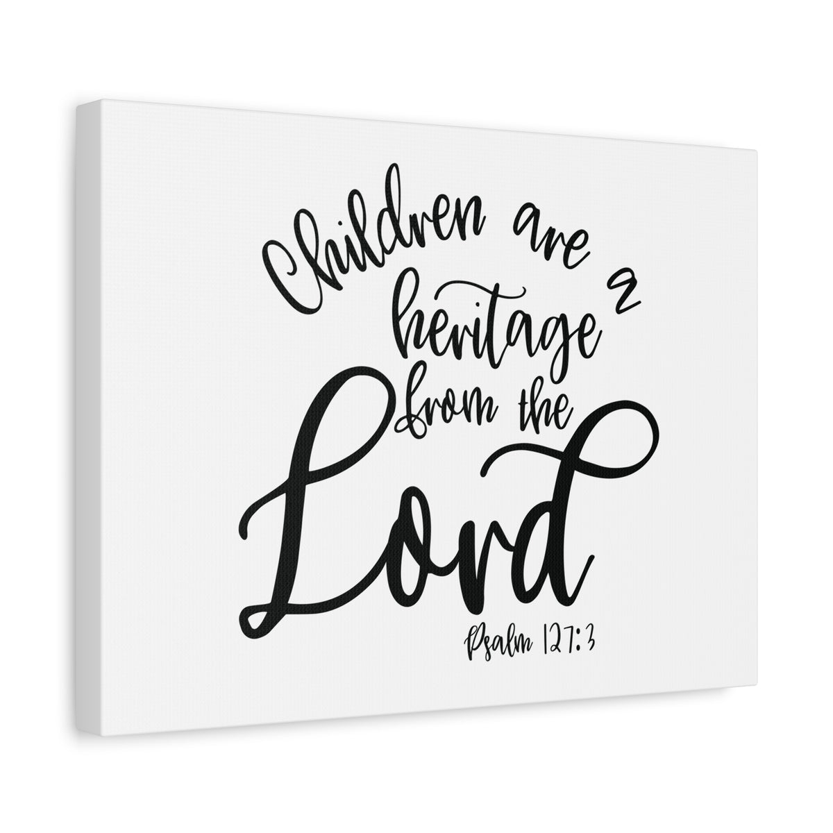 Scripture Canvas Heritage From The Lord Psalm 127:3 Christian Wall Art Bible Verse Print Ready to Hang
