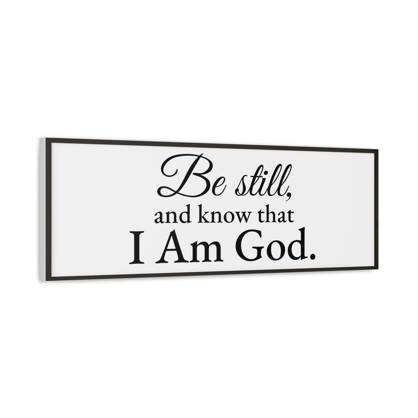 Scripture Walls Be Still Psalm 46:10 White Bible Verse Canvas Christian Wall Art Ready to Hang Unframed
