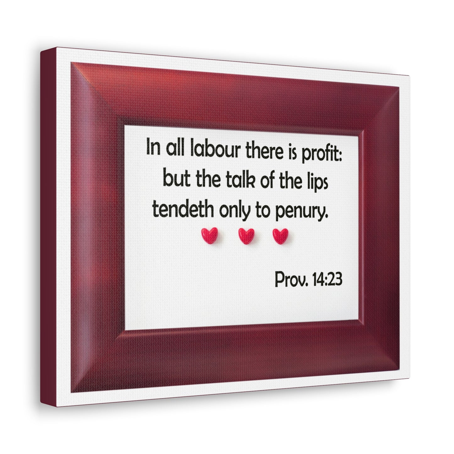 There Is Profit Proverbs 14:23 Bible Verse Canvas Christian Wall Art Bible Verse Print Ready To Hang