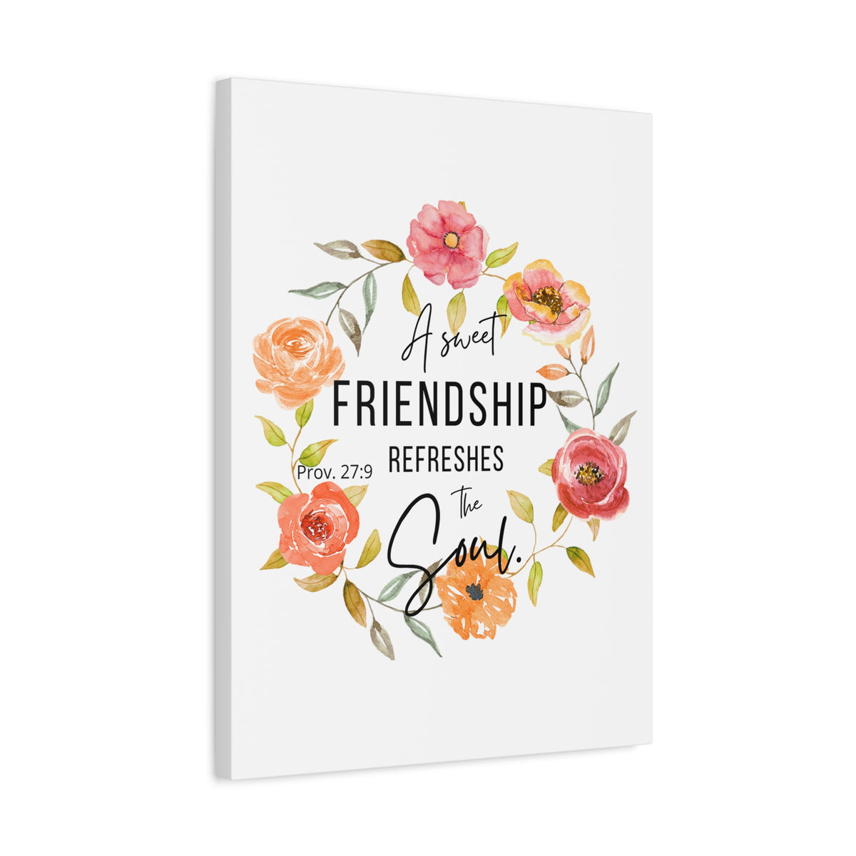 Scripture Walls A Sweet Friendship Proverbs 27:9 Bible Verse Canvas Christian Wall Art Ready to Hang Unframed