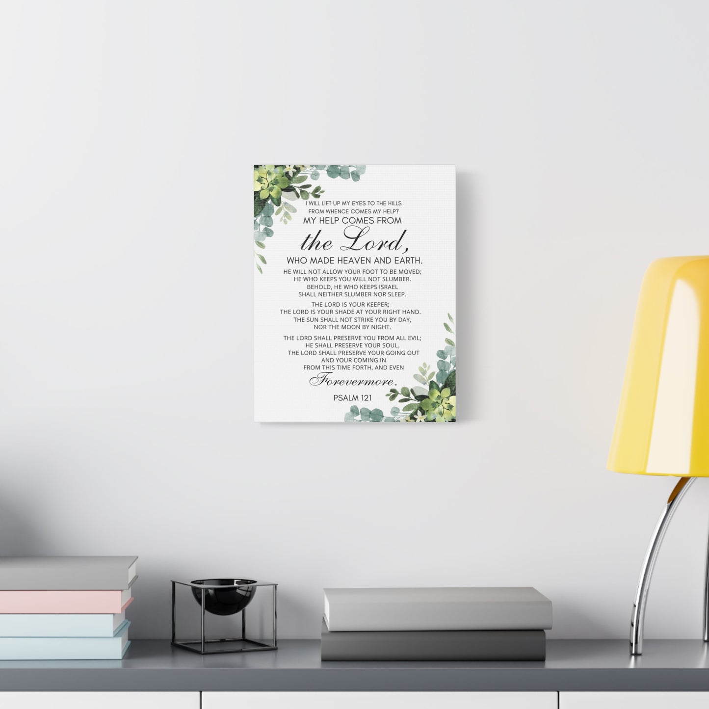 Scripture Walls Psalm 121 My Help Comes From God Bible Verse Canvas Christian Wall Art Ready to Hang Unframed