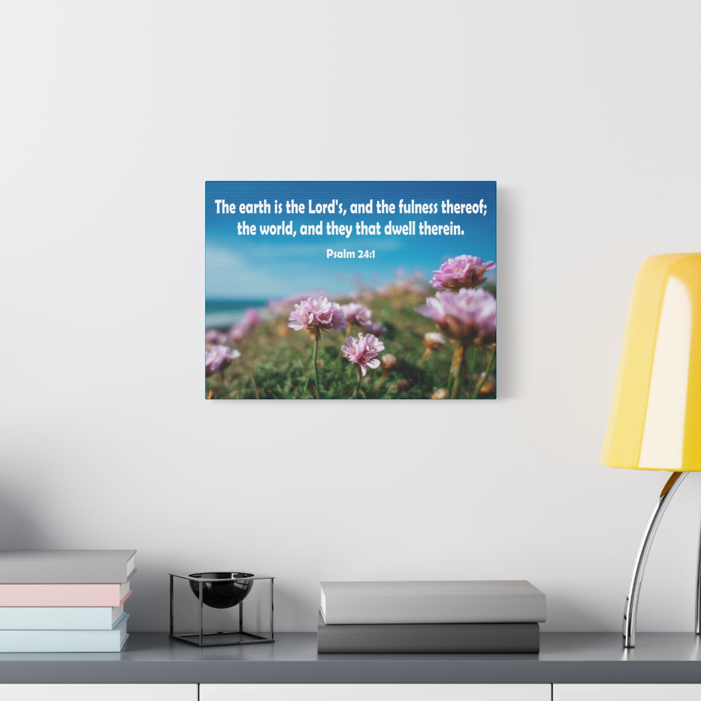 Scripture Walls The Earth is The Lord's Psalm 24:1 Bible Verse Canvas Christian Wall Art Ready to Hang Unframed