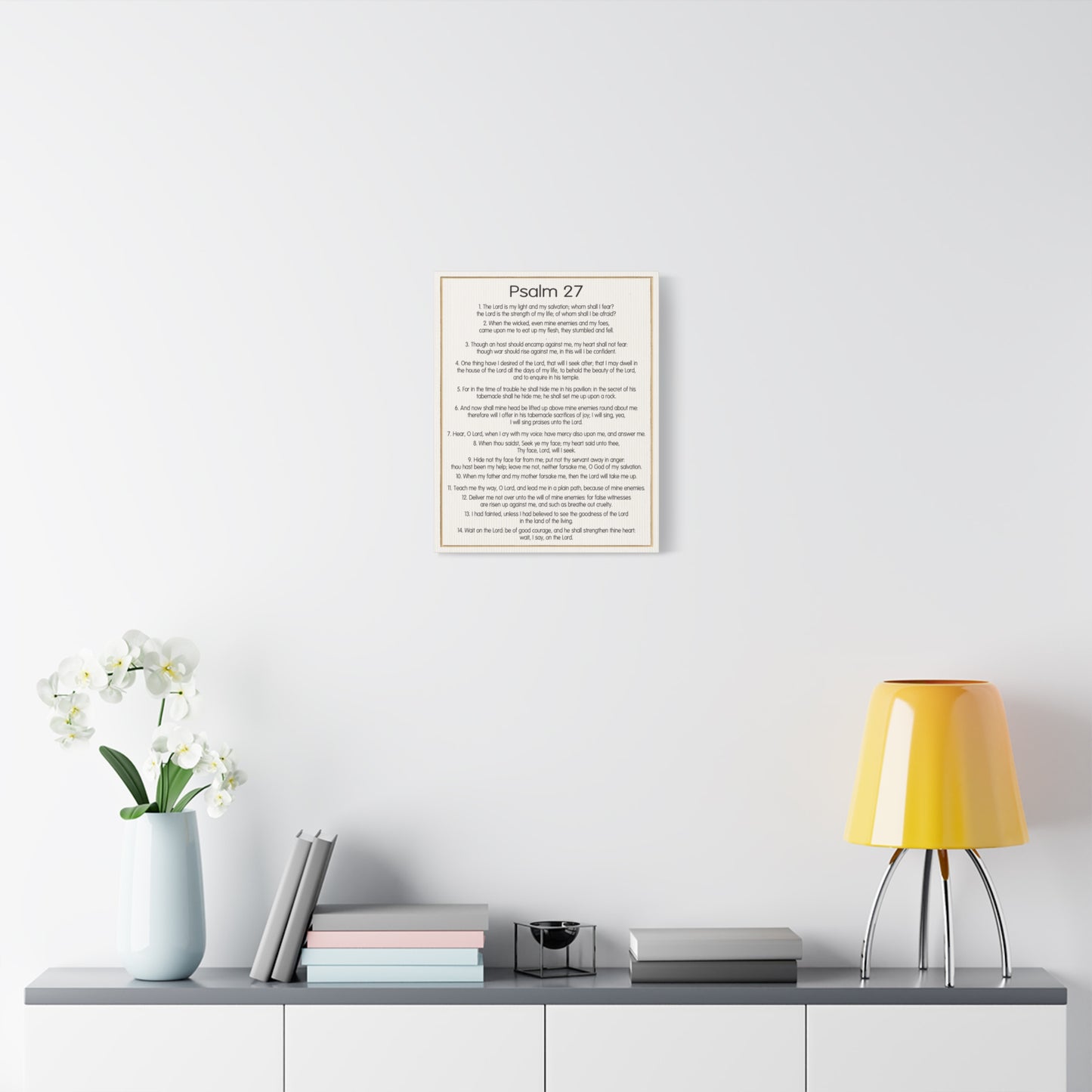 Scripture Walls Fearless Trust in God Psalm 27:1 Christian Wall Art Bible Verse Print Ready to Hang