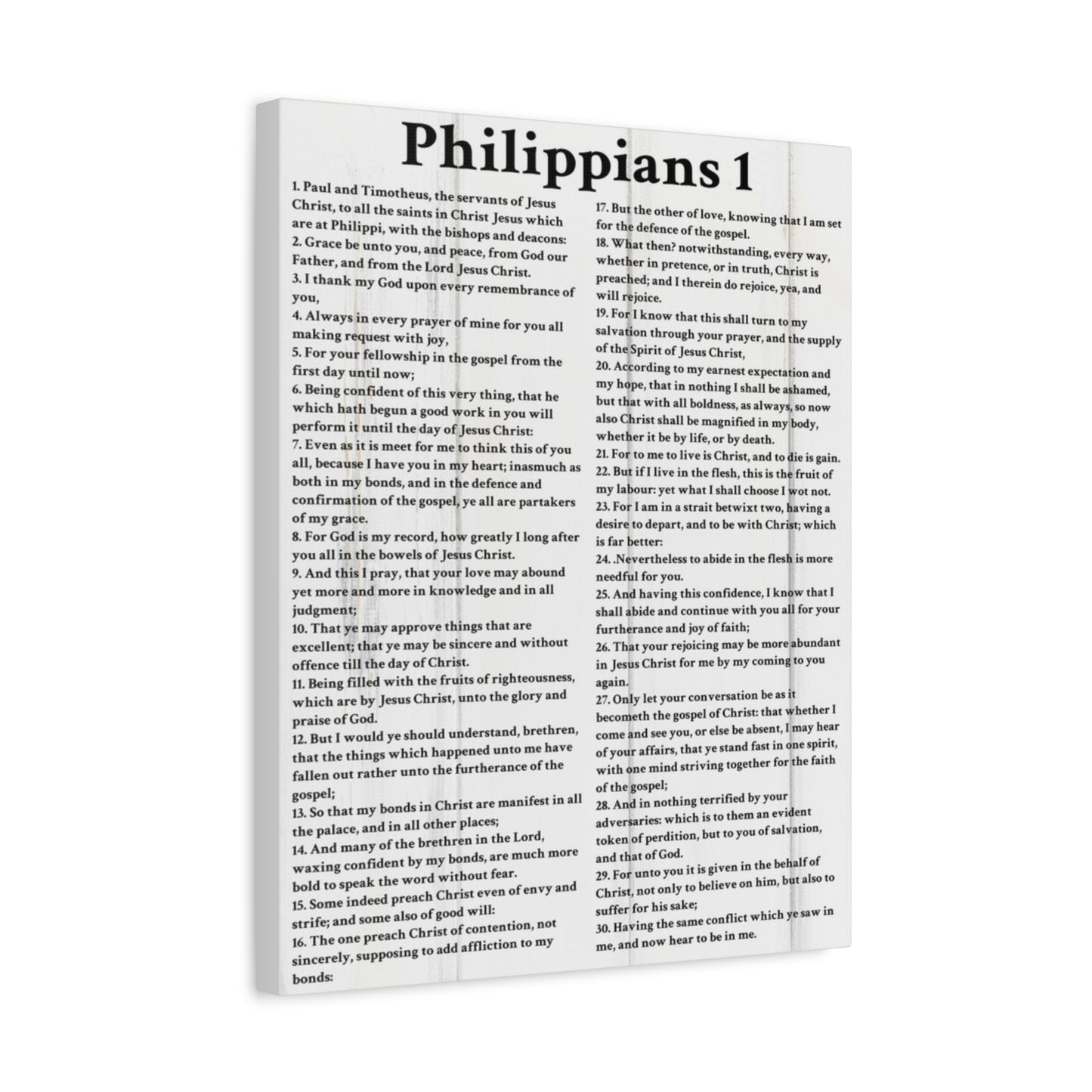 Scripture Walls Philippians 1 White Bible Verse Canvas Christian Wall Art Ready to Hang Unframed