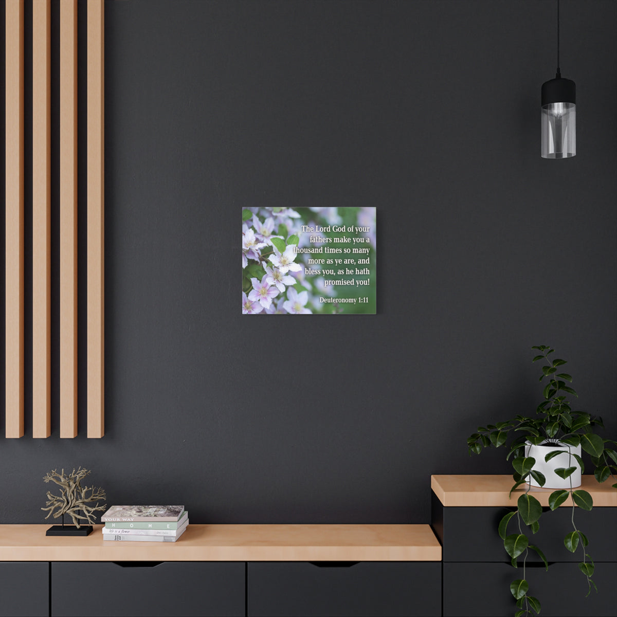 Scripture Canvas The Lord God Deuteronomy 1:11 Christian Wall Art Bible Verse Print Ready to Hang