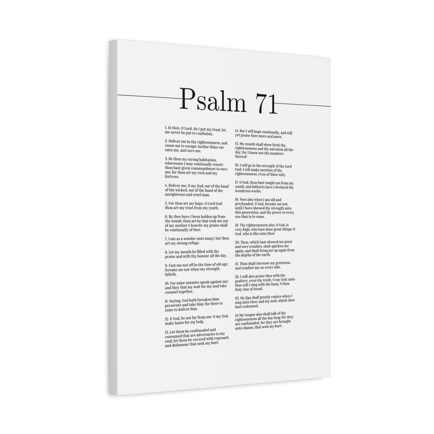 Scripture Canvas O Thou Holy One Of Israel Psalm 71 Christian Wall Art Bible Verse Print Ready to Hang