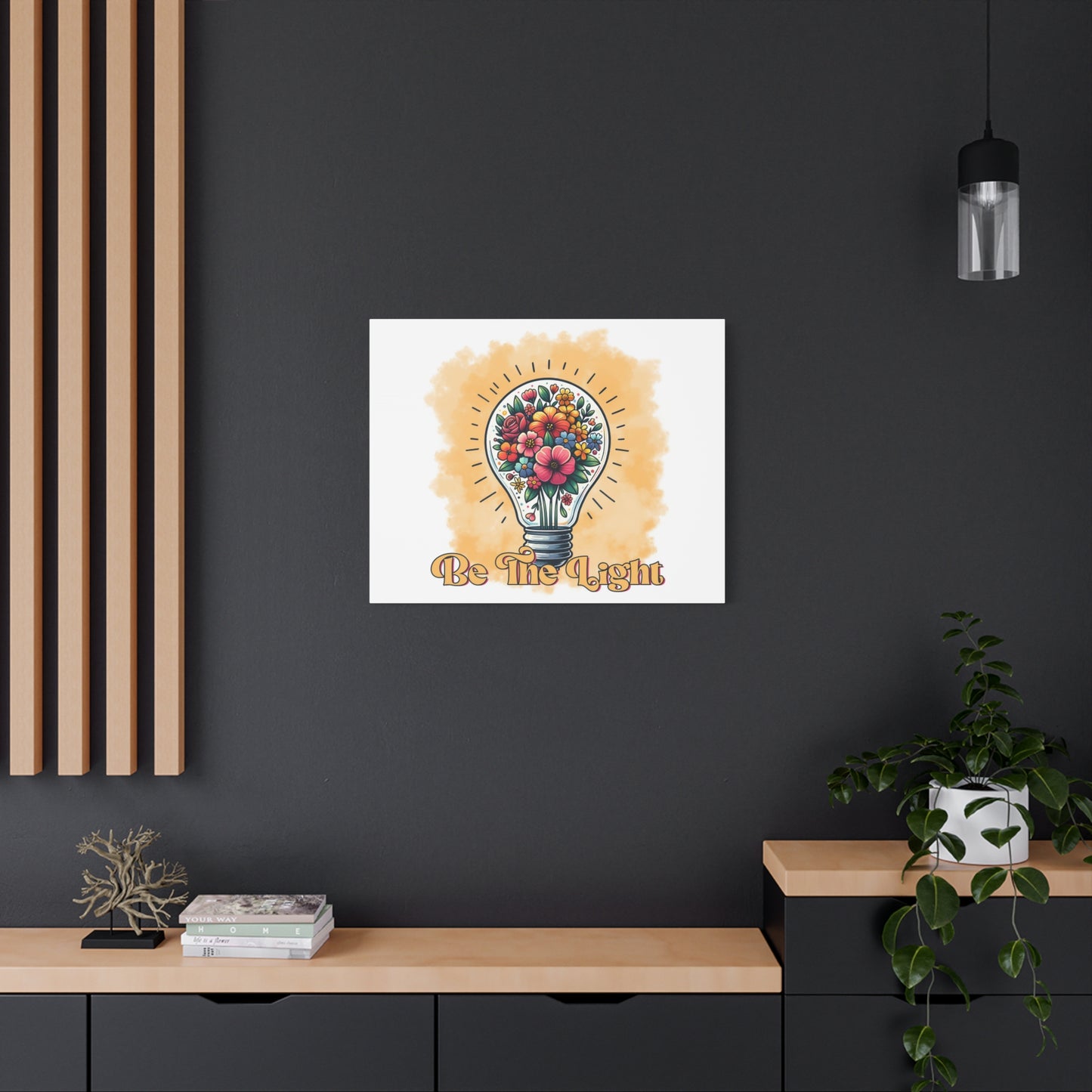 Scripture Walls Be The Light Retro Bible Verse Canvas Christian Wall Art Ready to Hang Unframed
