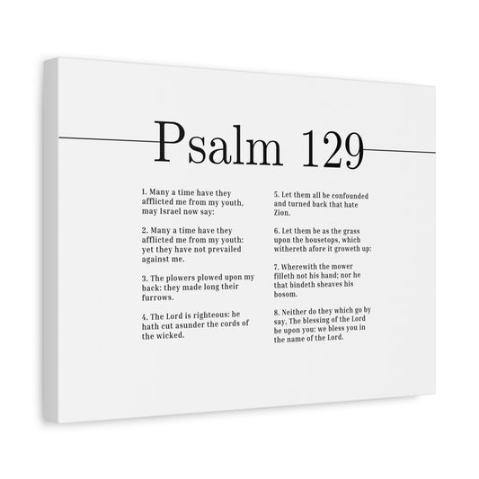 Scripture Canvas The Lord Is Righteous Psalm 129 Christian Wall Art Bible Verse Print Ready to Hang