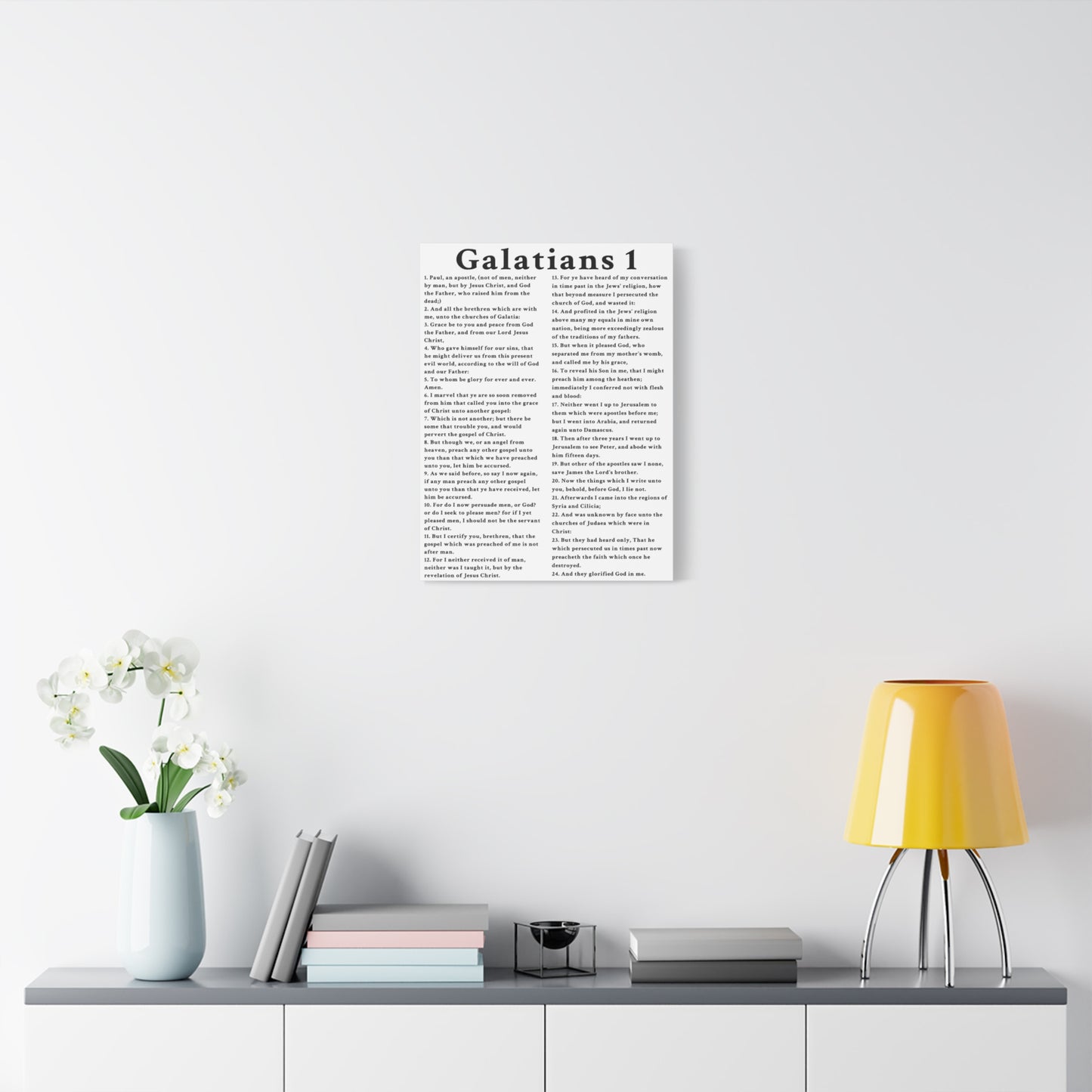 Scripture Walls Galatians 1 Chapter White Defending the Gospel of Grace Bible Canvas Christian Wall Art Ready to Hang Unframed