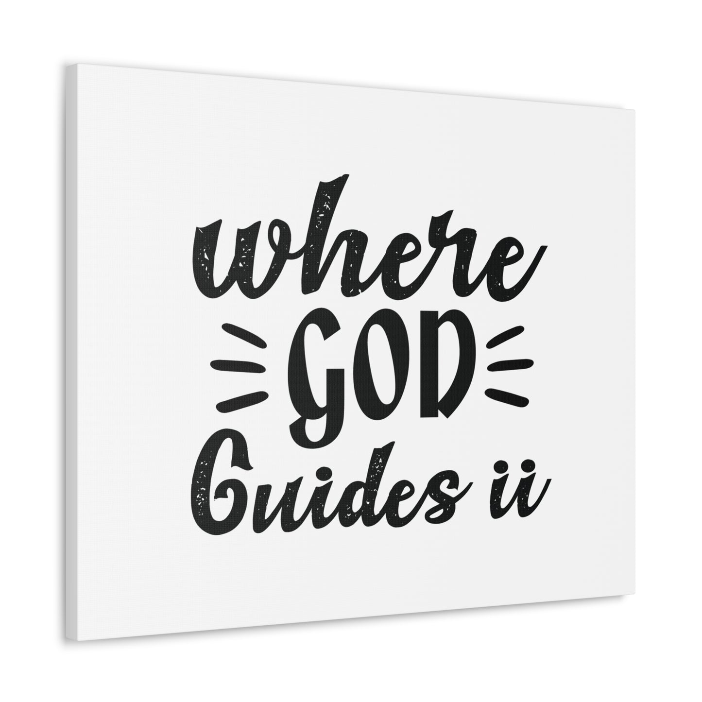 Where God Guides U Psalm 119:105 Christian Wall Art Bible Verse Print Ready to Hang