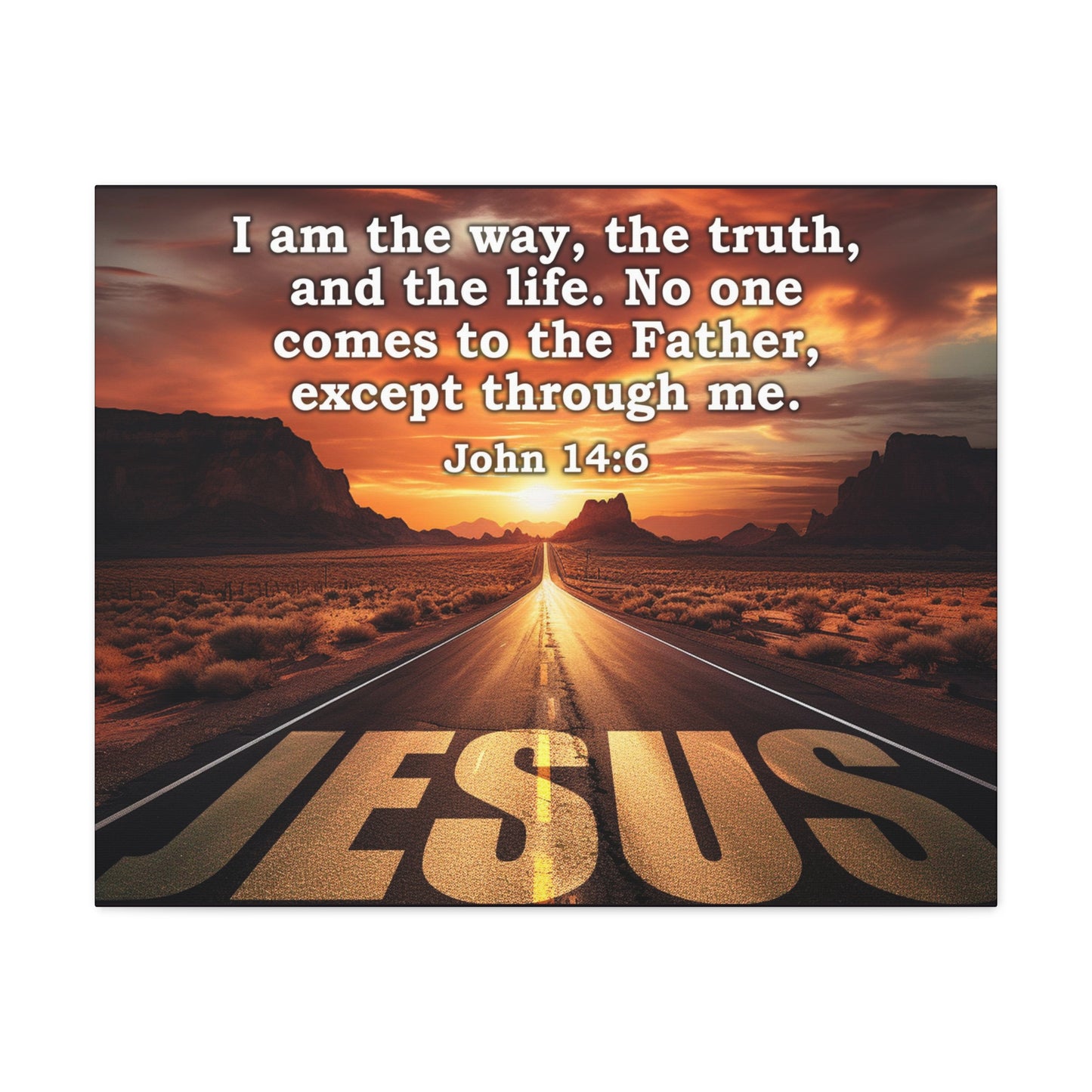 Way Truth Life John 14:6 Christian Wall Art Print Ready to Hang Unframed
