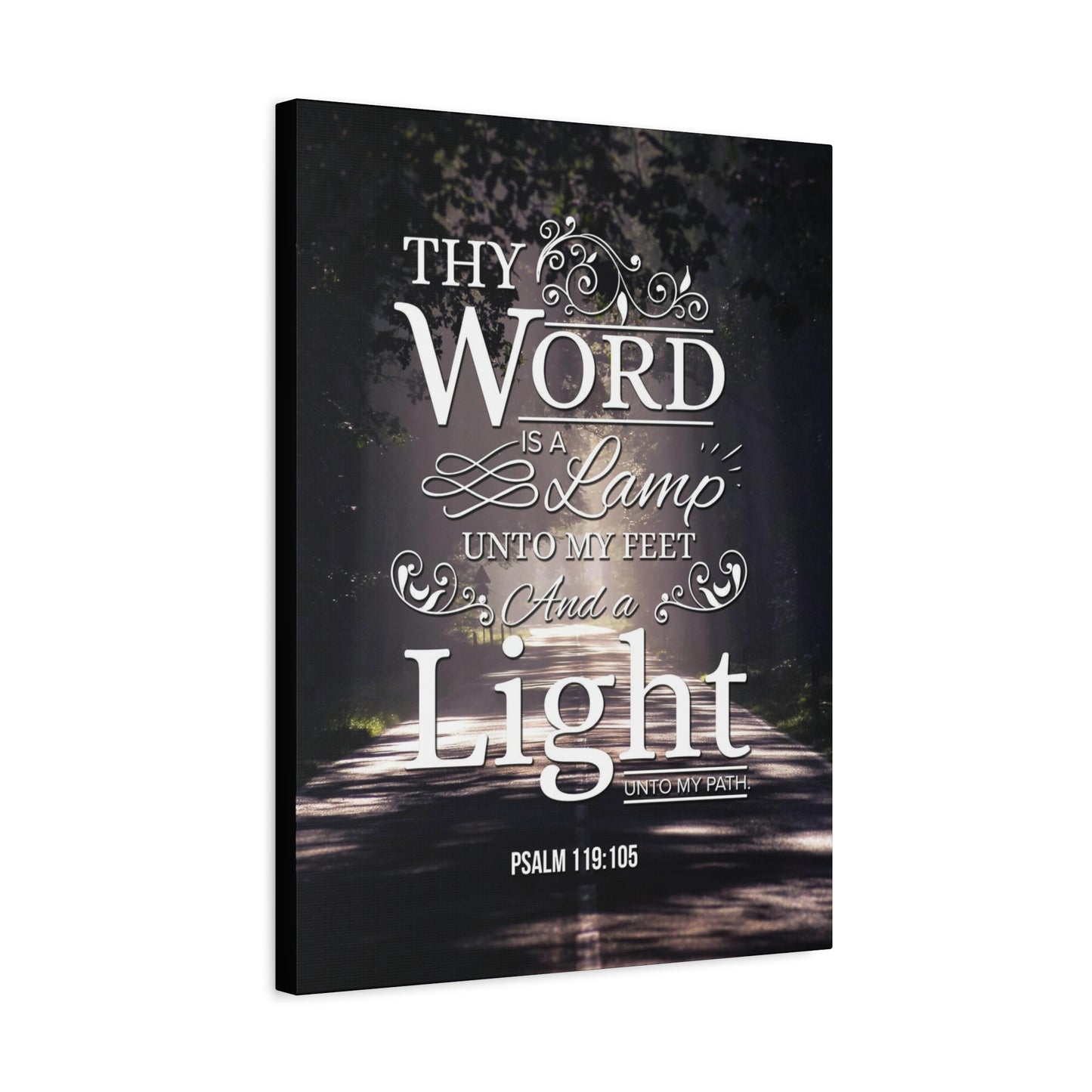 Bible Verse Canvas Thy Word is a Lamp Unto my Feet Psalm 119:105 Bible Verse Wall Art Scripture Art Faith Artwork Christian Home Decor