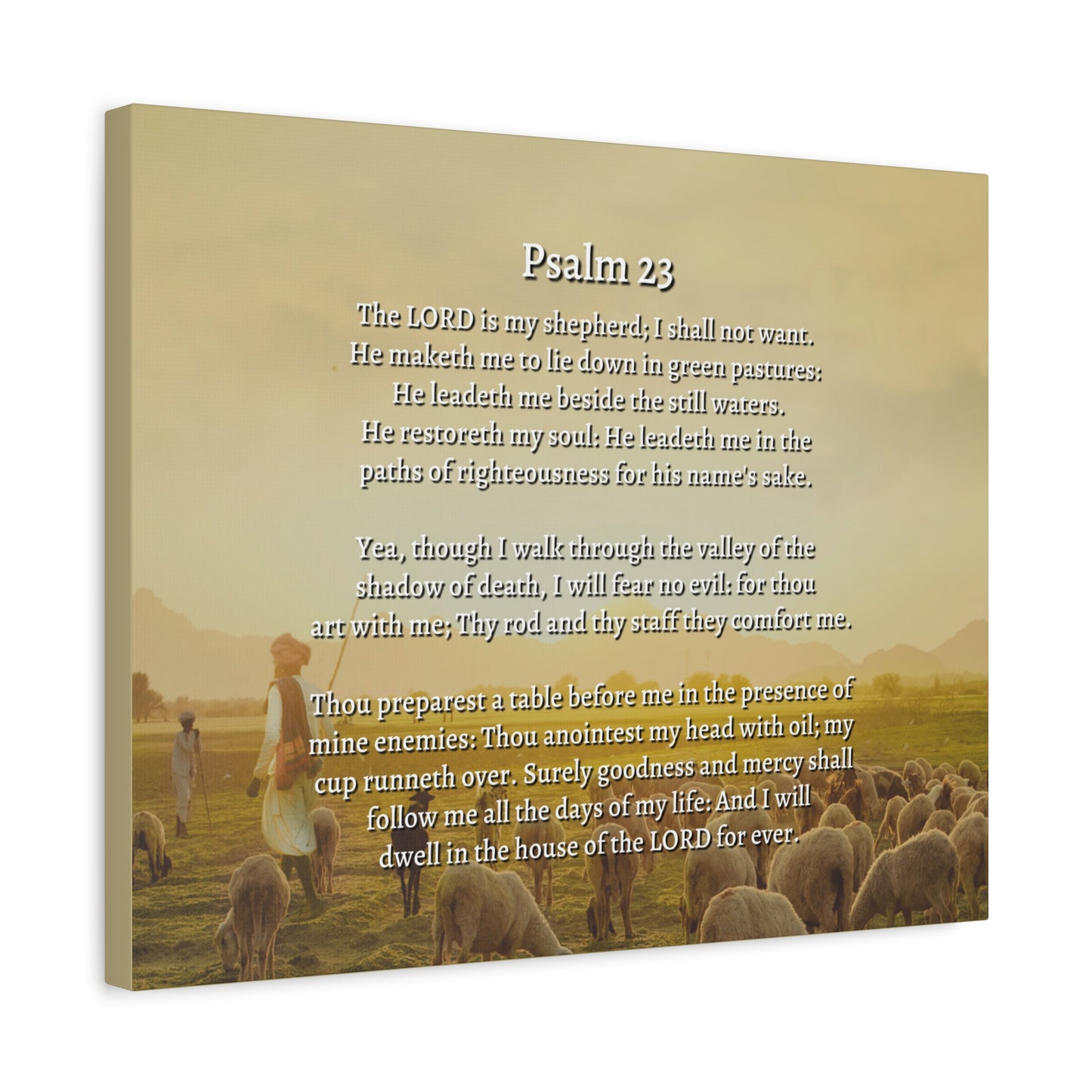 Scripture Walls Lord Is My Shepherd Herding Psalm 23 Bible Verse Canvas Christian Wall Art Ready to Hang