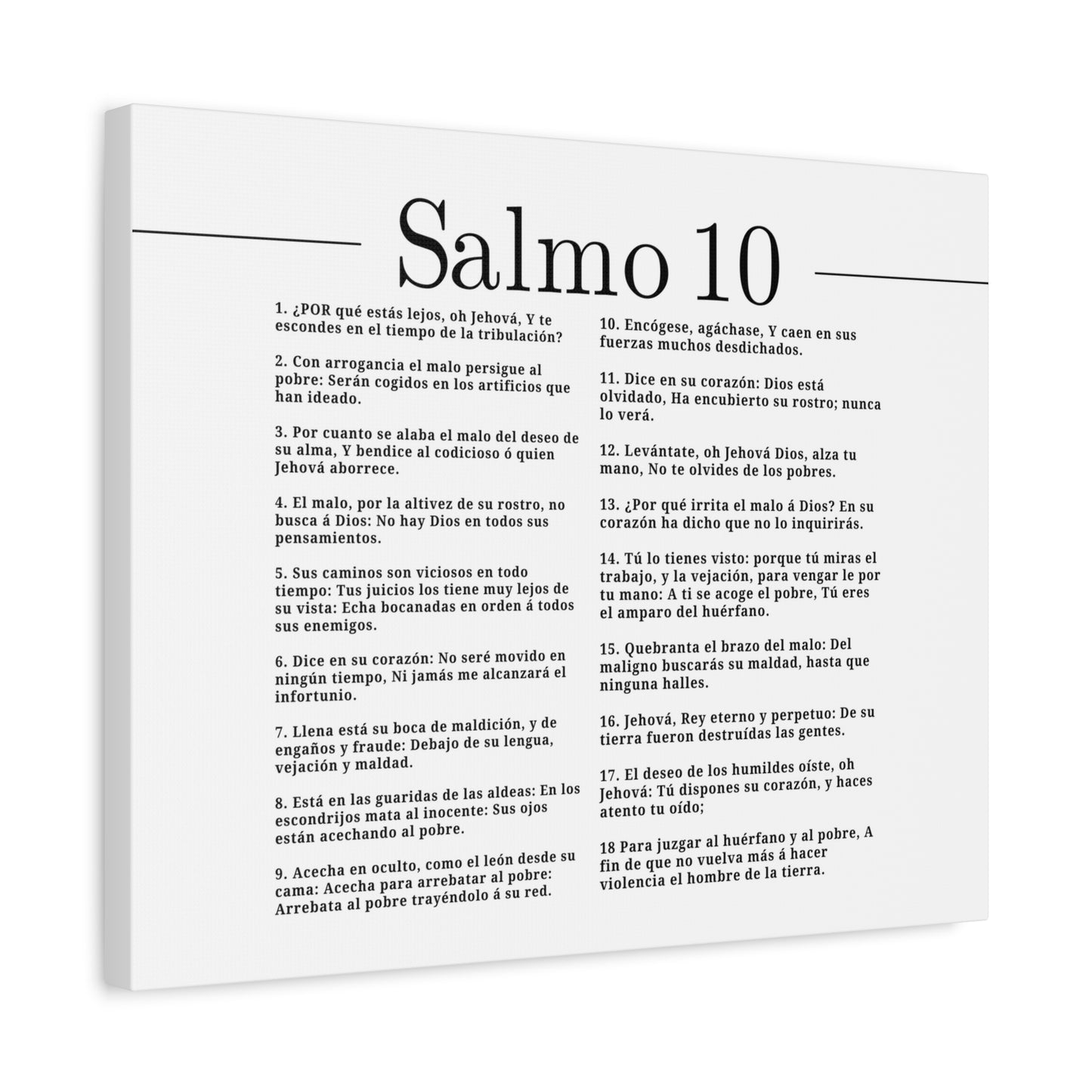 Salmo 10 Impresión De Arte Cristiano en la Pared Lista Para Colgar