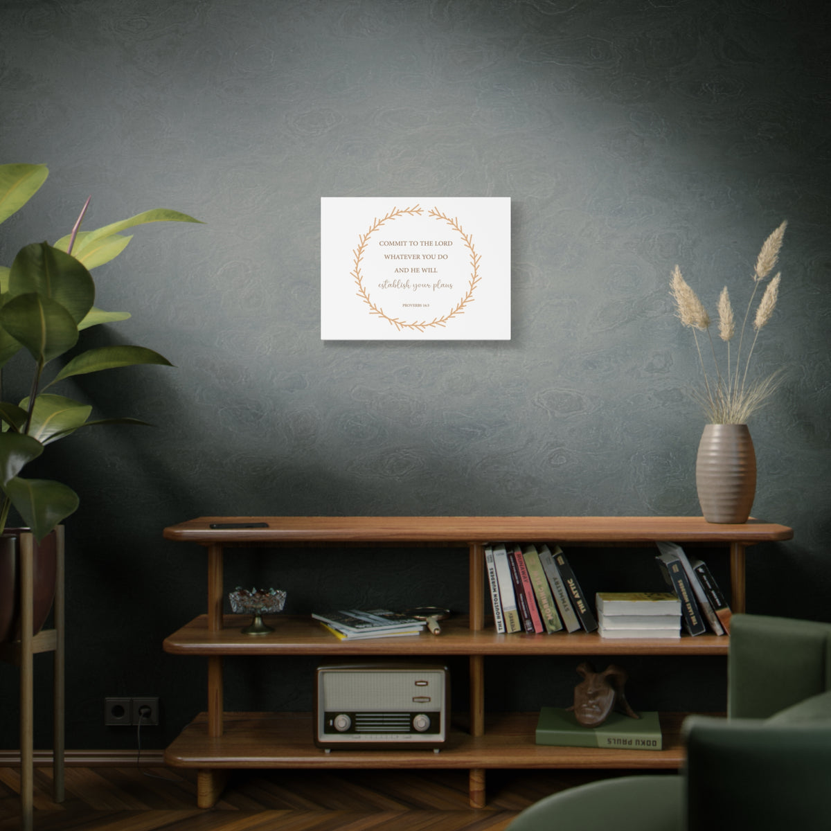 Scripture Canvas Come To The Lord Proverbs 16:3 Christian Wall Art Bible Verse Print Ready to Hang
