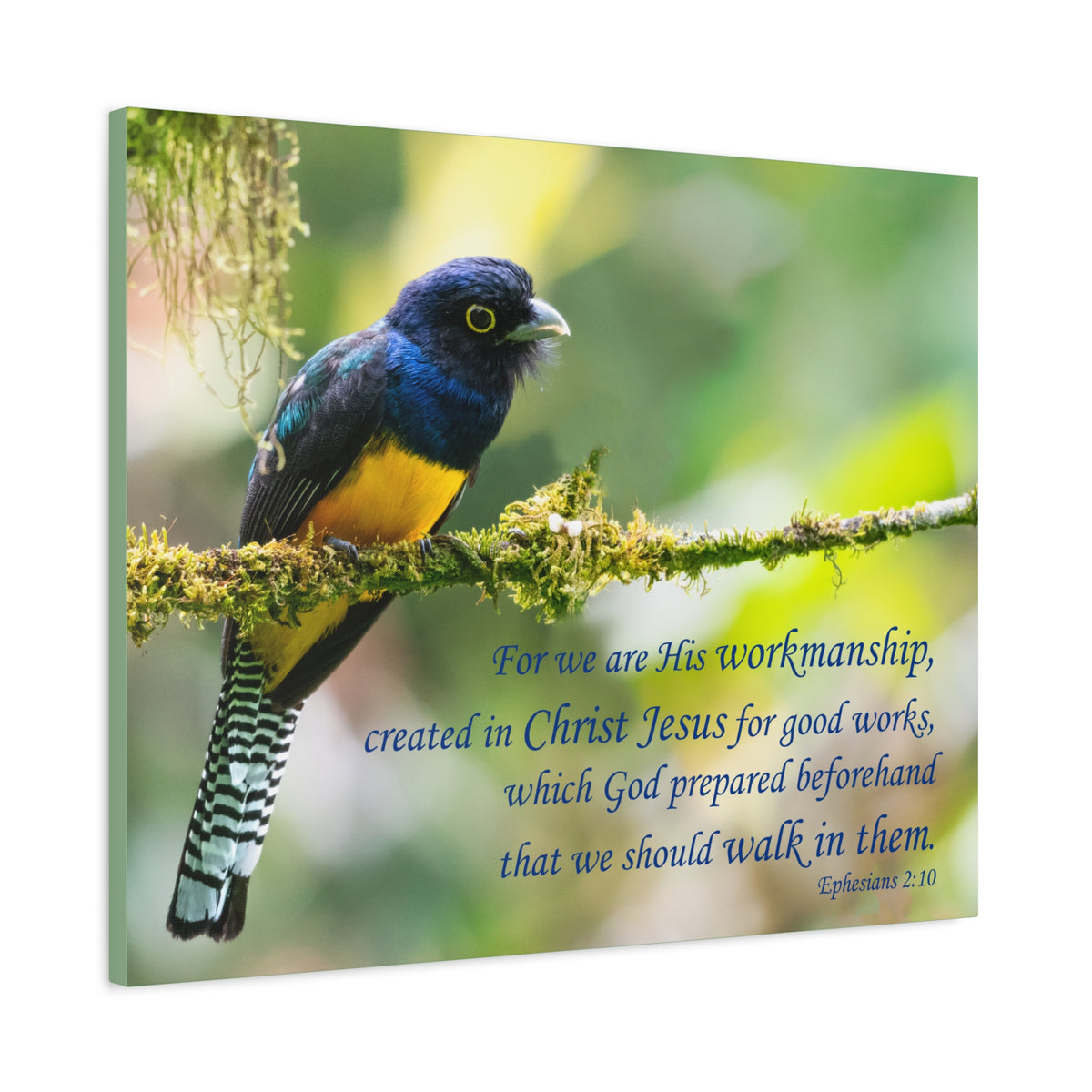 Scripture Canvas For Good Works Ephesians 2:10 Christian Wall Art Bible Verse Print Ready to Hang