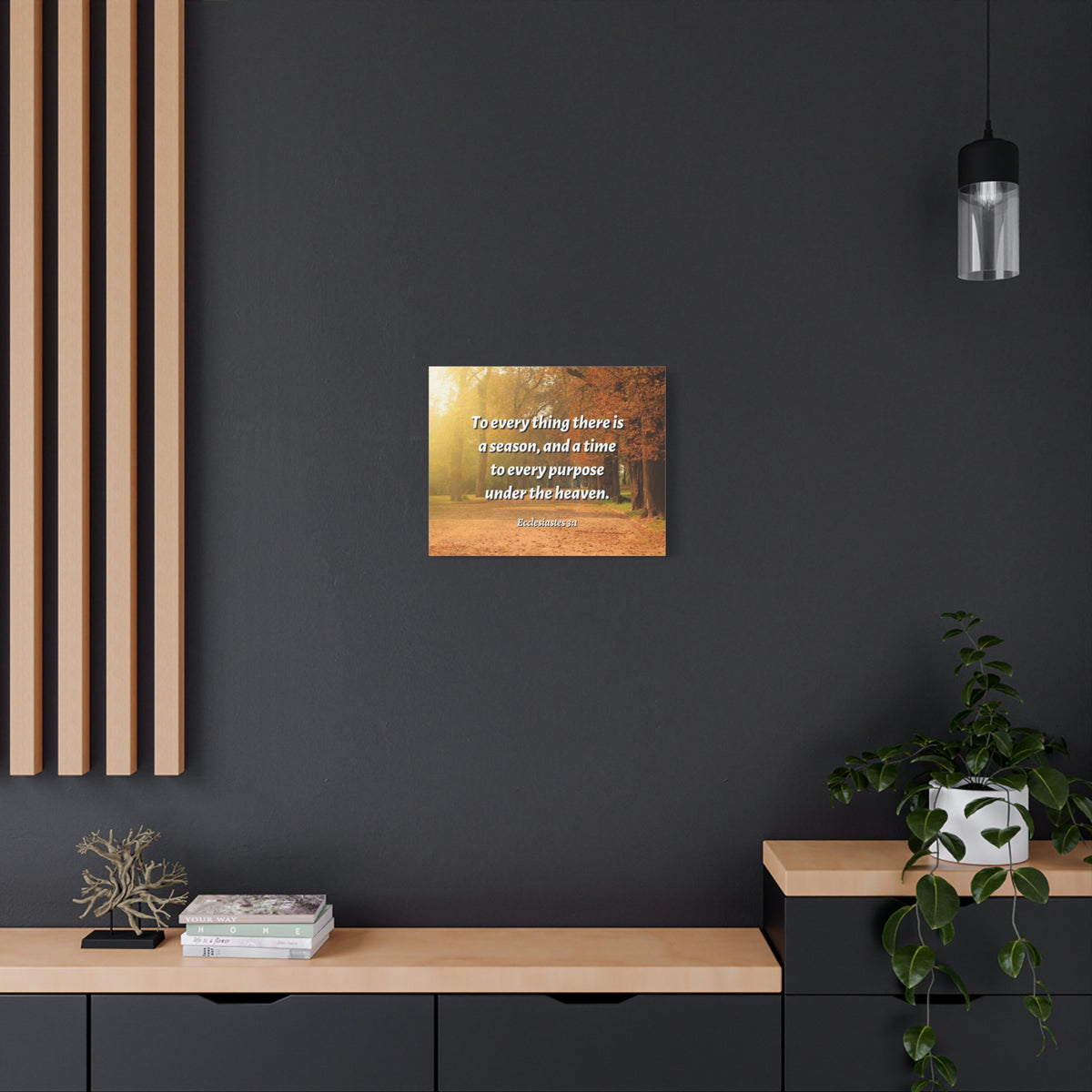 Scripture Canvas Purpose Ecclesiastes 3:1 Christian Wall Art Bible Verse Print Ready to Hang