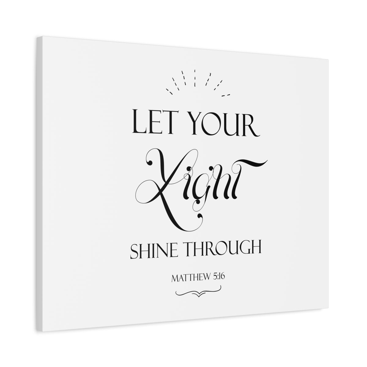 Scripture Canvas Light Shrine Through Matthew 5:16 Christian Wall Art Bible Verse Print Ready to Hang