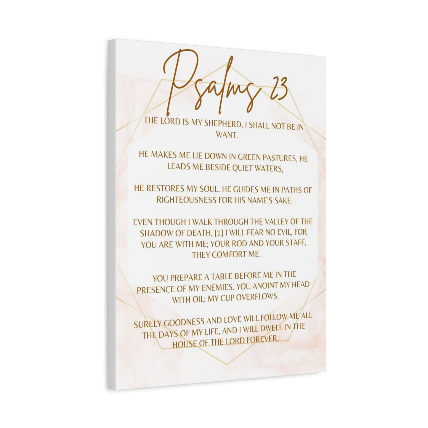 Scripture Canvas The Lord Is My Shepherd Psalms 23 Christian Wall Art Bible Verse Print Ready to Hang