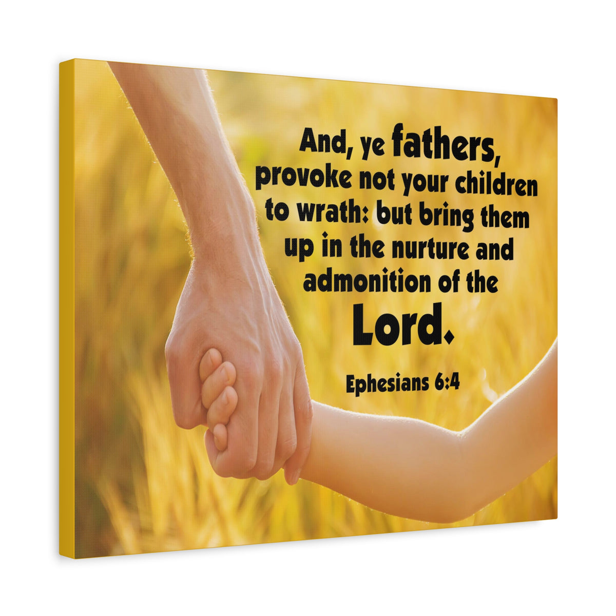 Scripture Canvas Admonition of the Lord Ephesians 6:4 Christian Wall Art Bible Verse Print Ready to Hang
