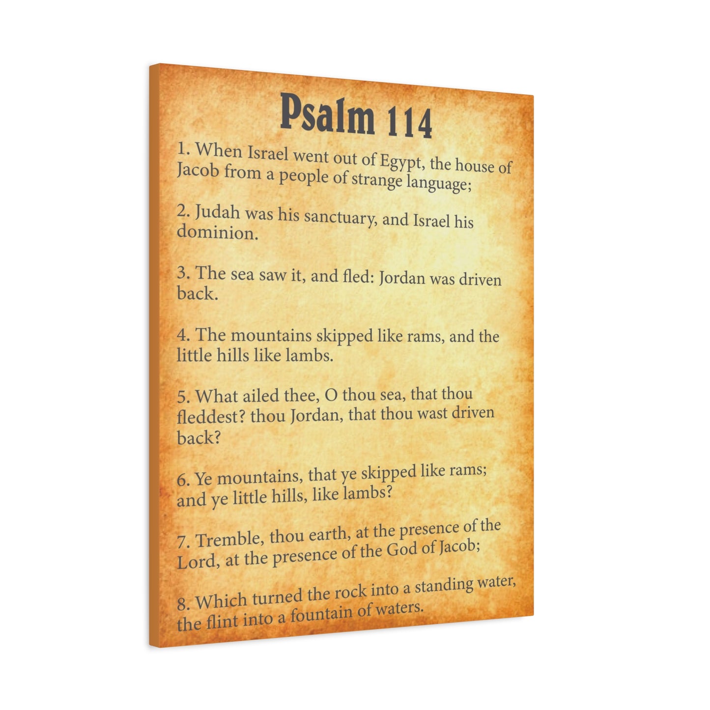 Scripture Walls Psalm 114 Gold Bible Chapter Canvas Christian Wall Art Ready to Hang