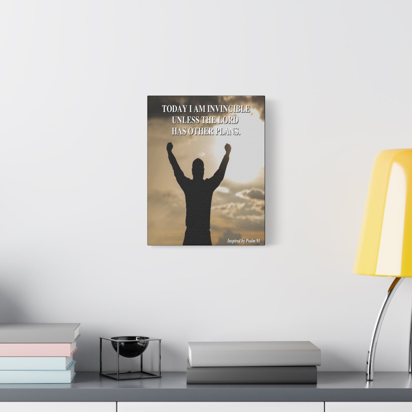 Scripture Walls Today I Am Invincible Canvas Psalm 91 Bible Verse Canvas Christian Wall Art Ready to Hang