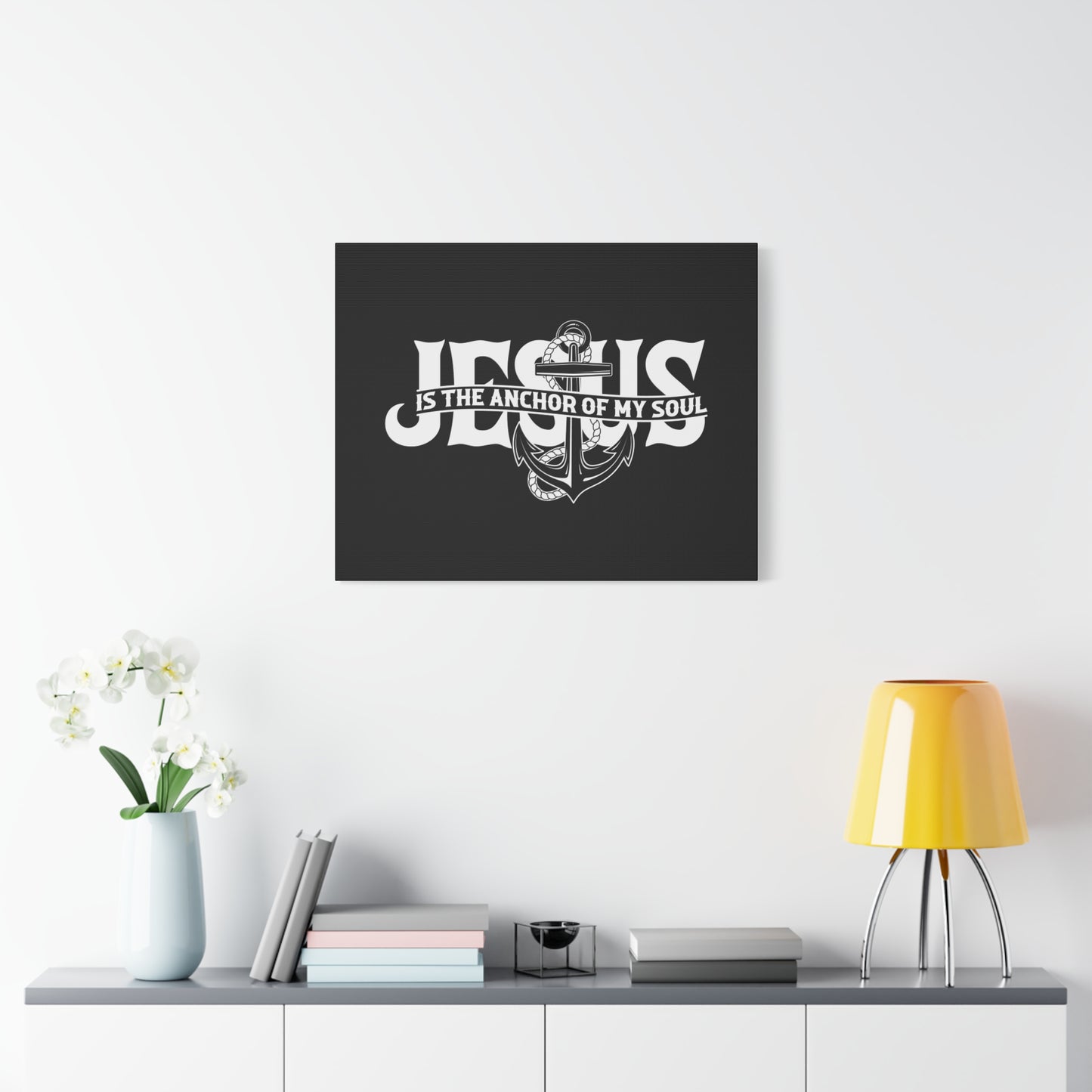 Scripture Canvas Anchor Of My Soul Psalm 62:5 Christian Wall Art Bible Verse Print Ready to Hang