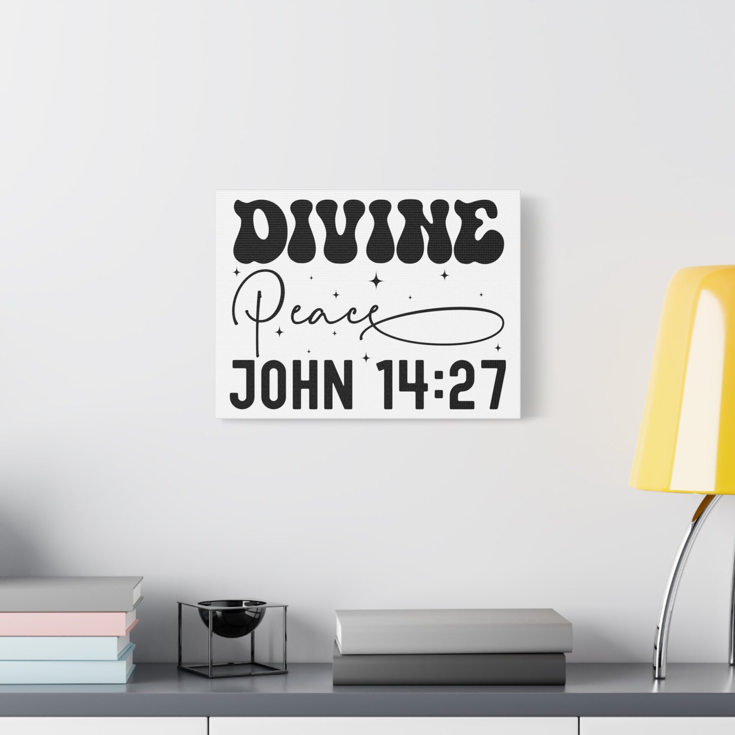 Scripture Walls John 14:27 Divine Peace Bible Verse Canvas Christian Wall Art Ready to Hang Unframed