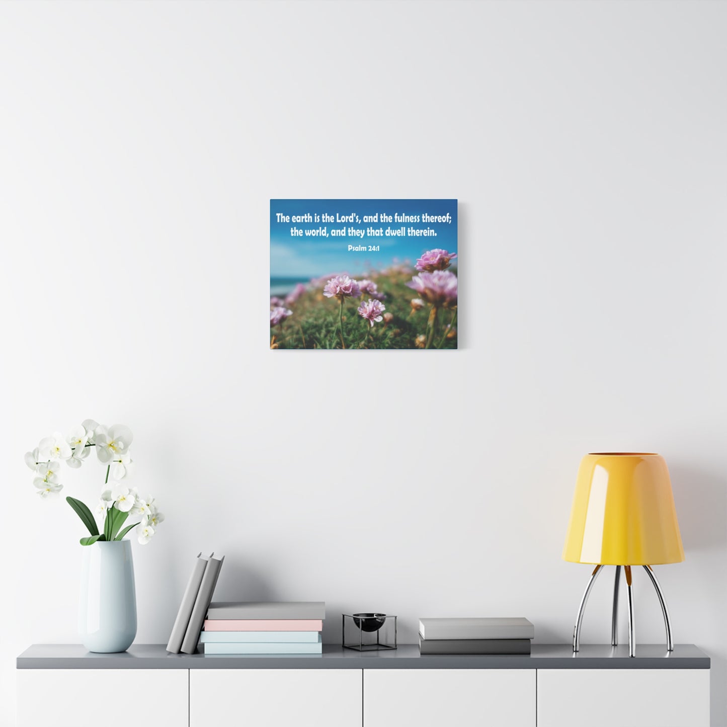 Scripture Walls The Earth is The Lord's Psalm 24:1 Bible Verse Canvas Christian Wall Art Ready to Hang Unframed
