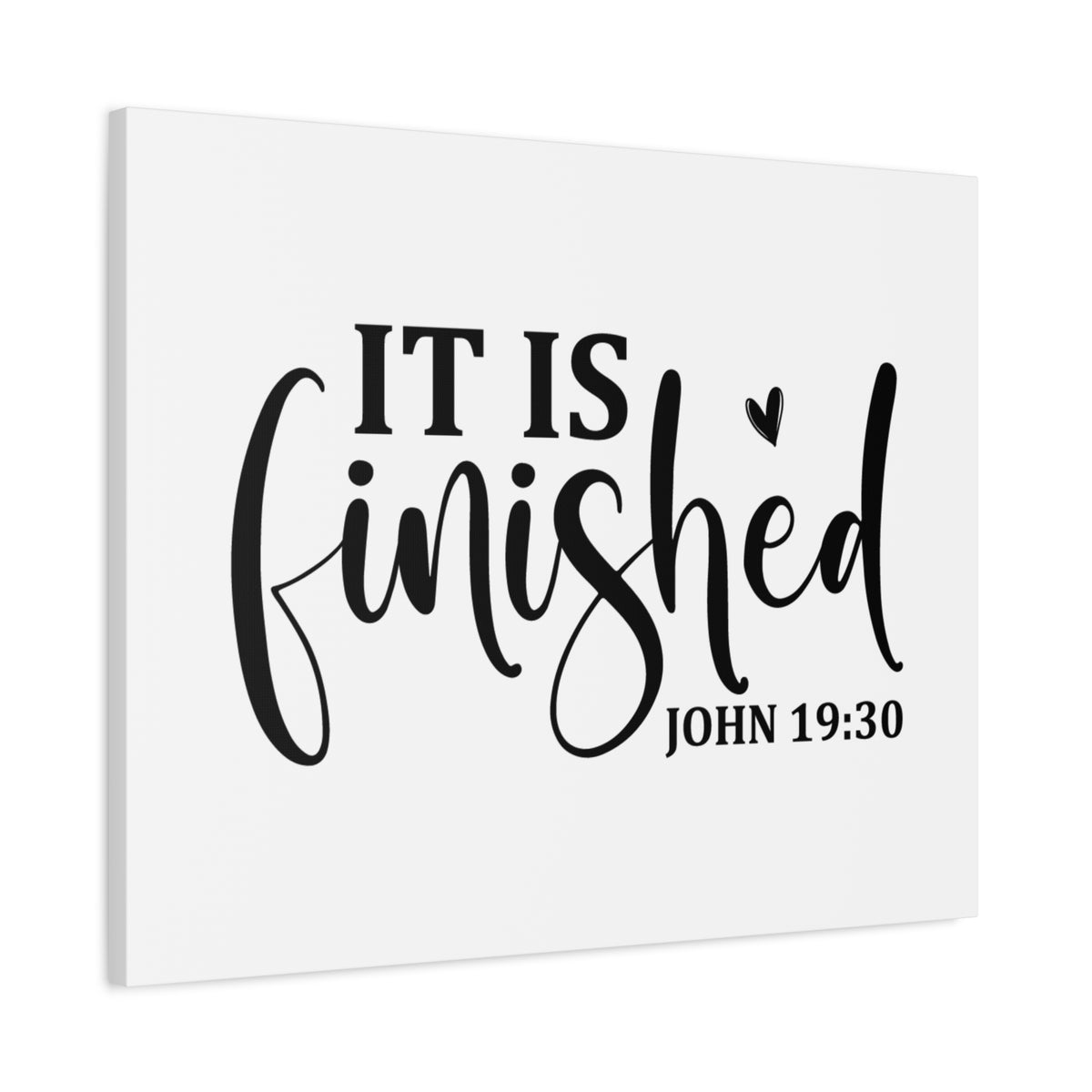 Scripture Canvas It Is Finished John 19:30 Christian Wall Art Bible Verse Print Ready to Hang