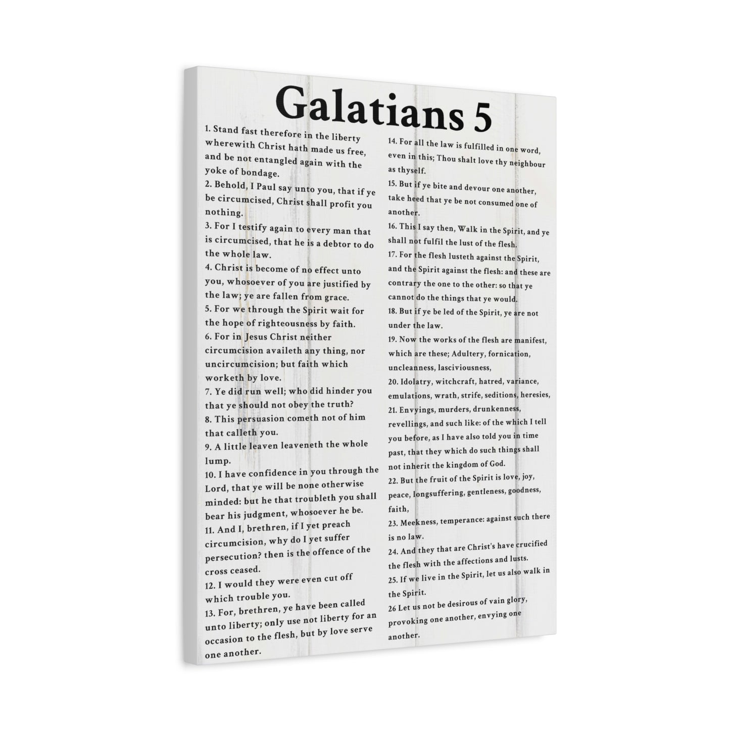Scripture Walls Galatians 5 Fruit of the Spirit White Bible Verse Canvas Christian Wall Art Ready to Hang Unframed