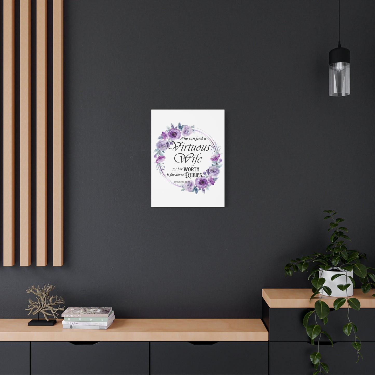 Scripture Walls Proverbs 31:10 A Virtuous Wife Bible Verse Canvas Christian Wall Art Ready to Hang Unframed