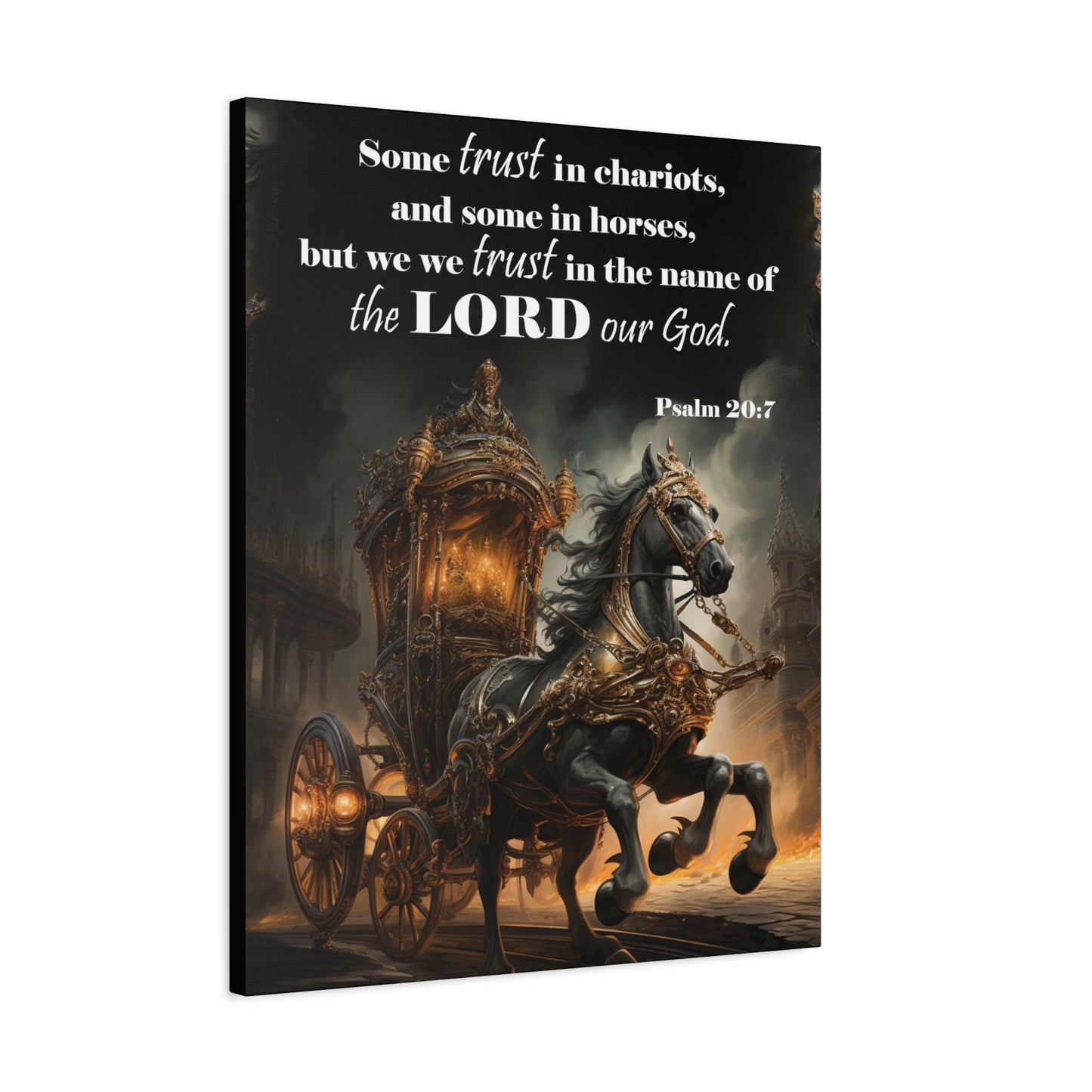 Scripture Walls Trust in the Name of the Lord Psalm 20:7 Christian Wall Art Print Ready to Hang Unframed