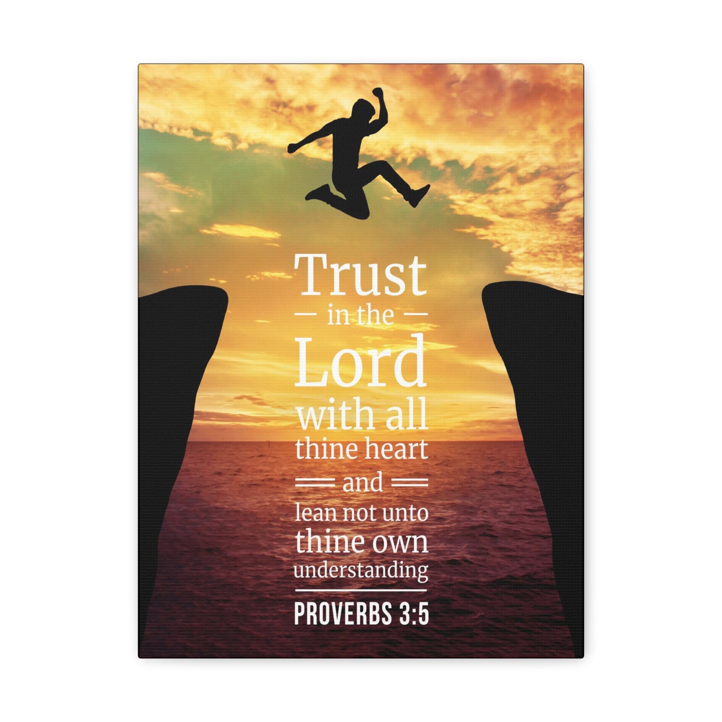 Trust in The Lord Proverbs 3:5 Christian Wall Art Bible Verse Print Ready to Hang