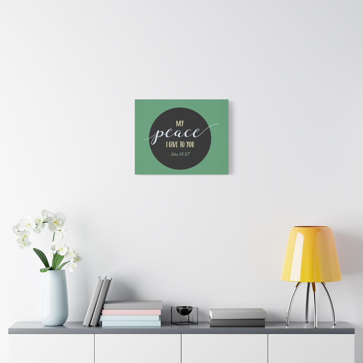 Scripture Canvas My Peace I Give To You John 14:27 Christian Wall Art Bible Verse Print Ready to Hang
