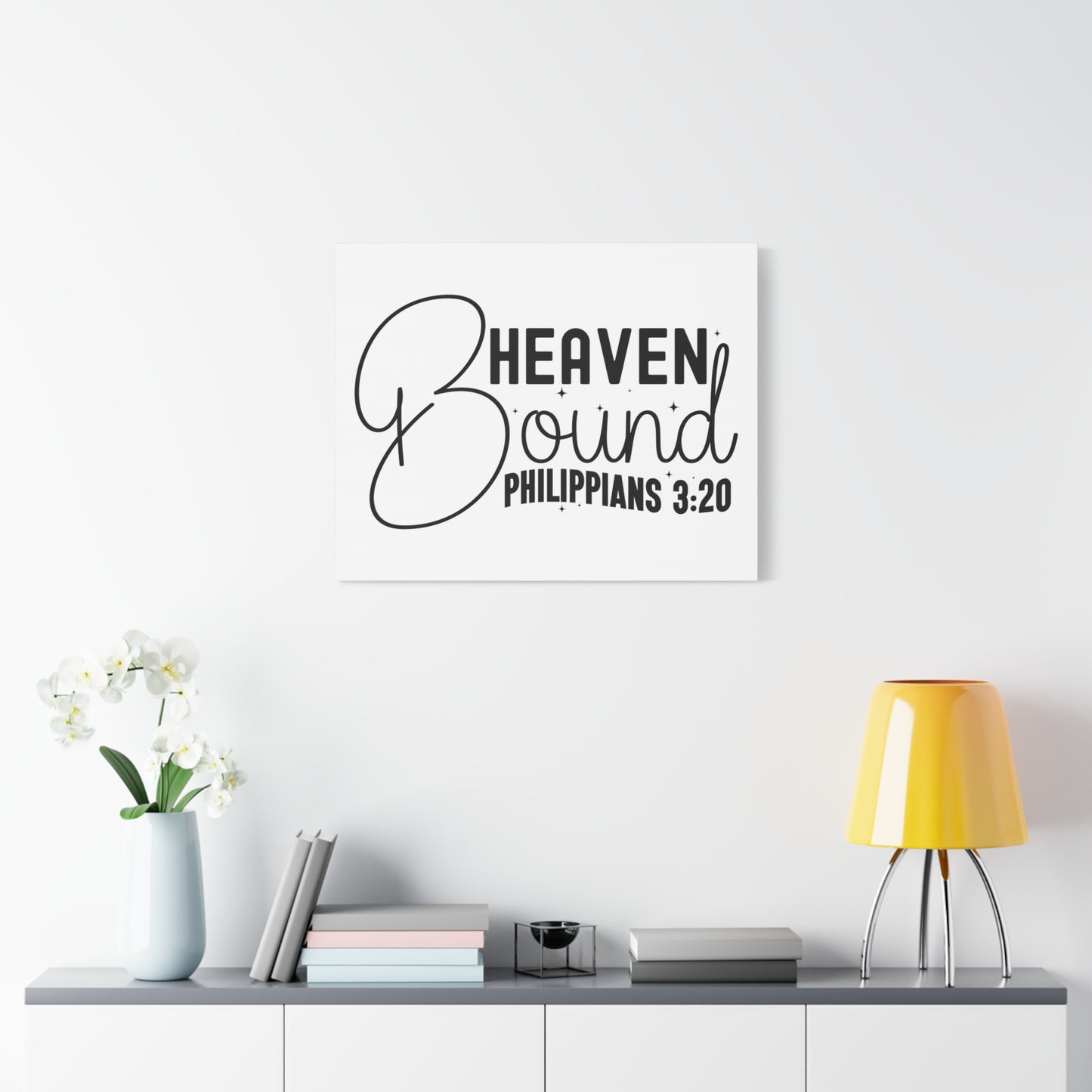 Scripture Walls Philippians 3:20 I am Heaven Bound Bible Verse Canvas Christian Wall Art Ready to Hang Unframed