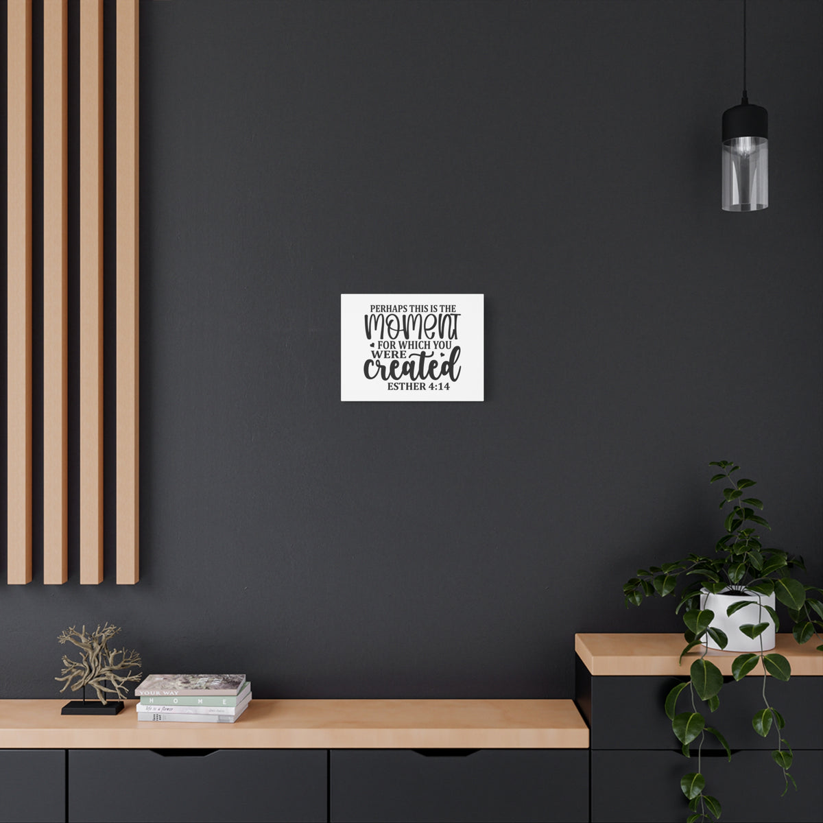 Scripture Canvas You Were Created Esther 4:14 Christian Wall Art Bible Verse Print Ready to Hang