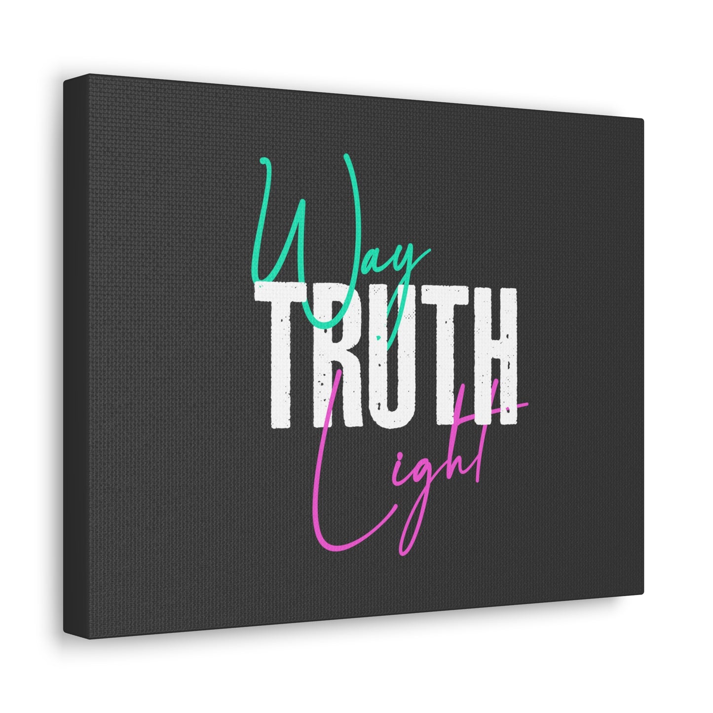 Way, Truth, Light Psalm 119:105 Dark Gray Bible Canvas Christian Wall Art Ready to Hang
