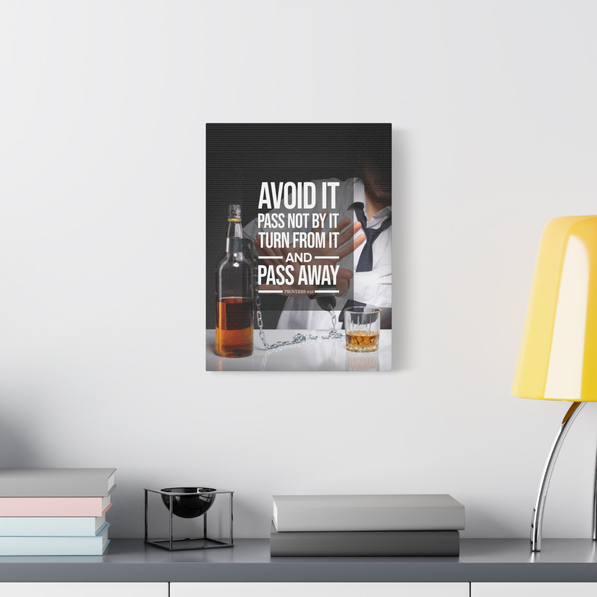 Scripture Canvas Pass Away Proverbs 4:15 Christian Wall Art Bible Verse Print Ready to Hang