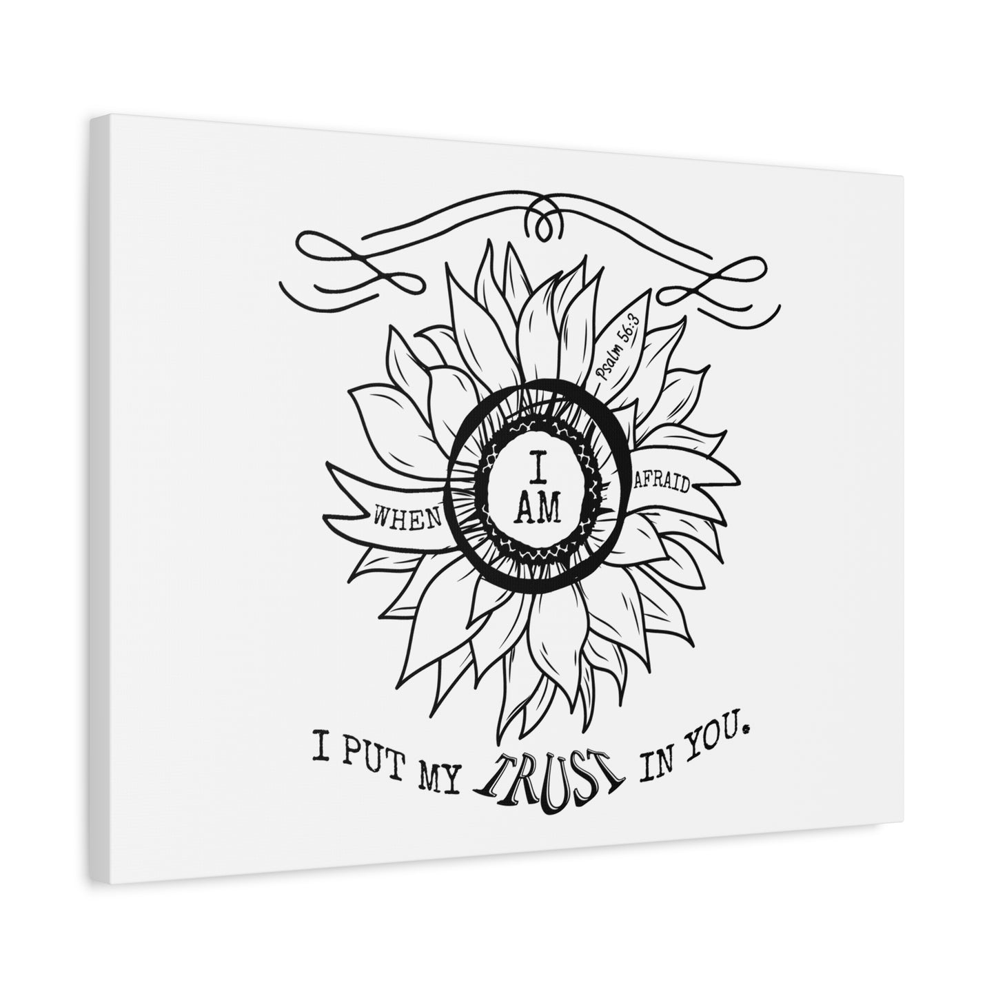 Scripture Canvas I Put My Trust In You Psalm 56:3 Christian Wall Art Bible Verse Print Ready to Hang